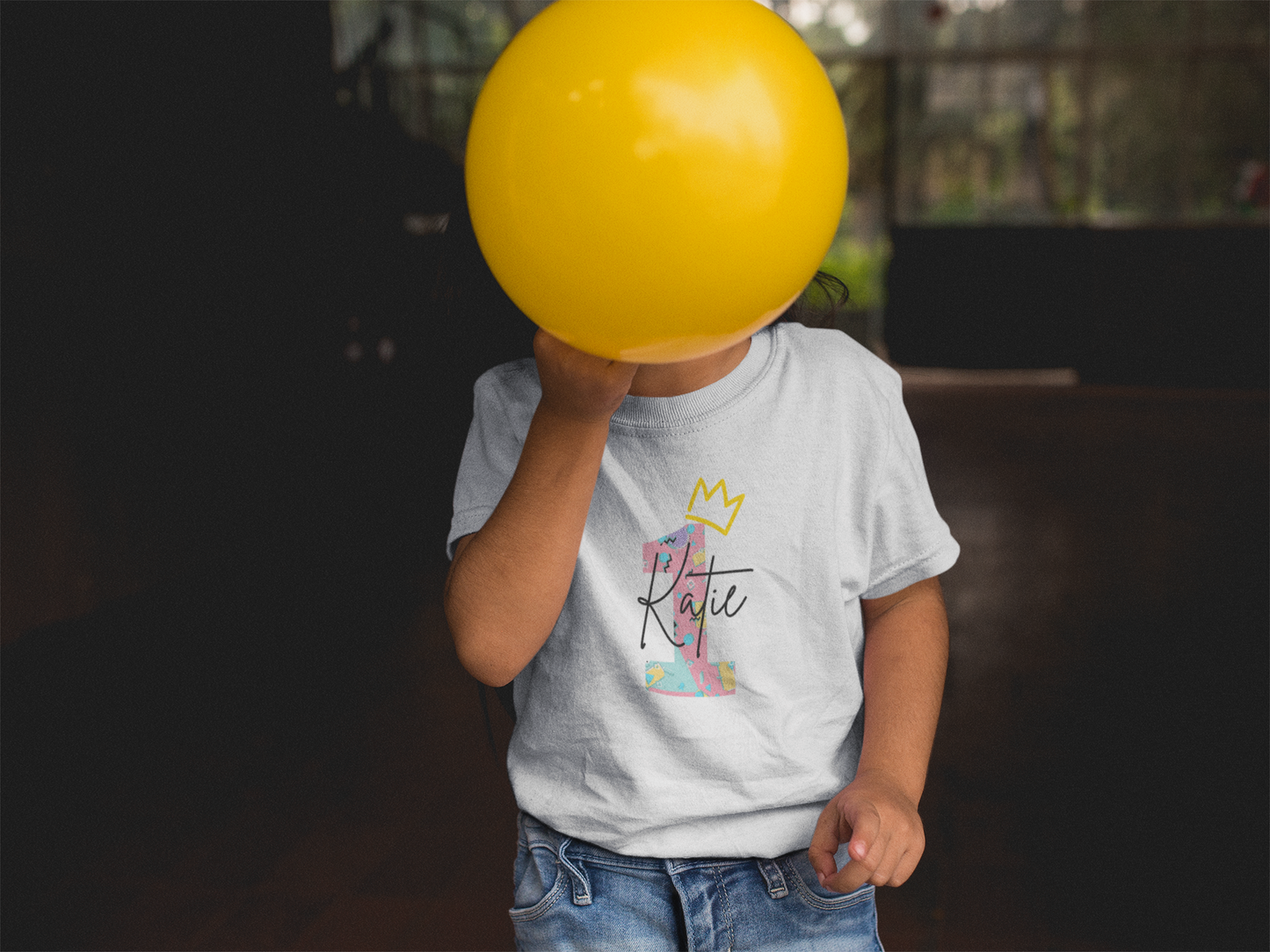 Colourful Crown One Birthday Tee for Infants