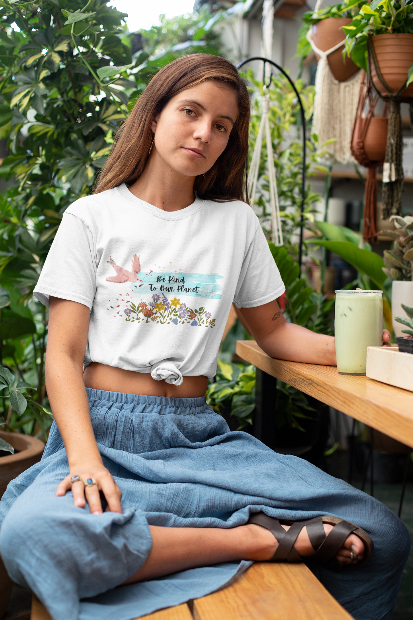 Peaceful Earth Watercolour T-Shirt, Eco-Friendly Planet Protection Tee, Be Kind Environmental Art Shirt, Awareness Climate Change Top,