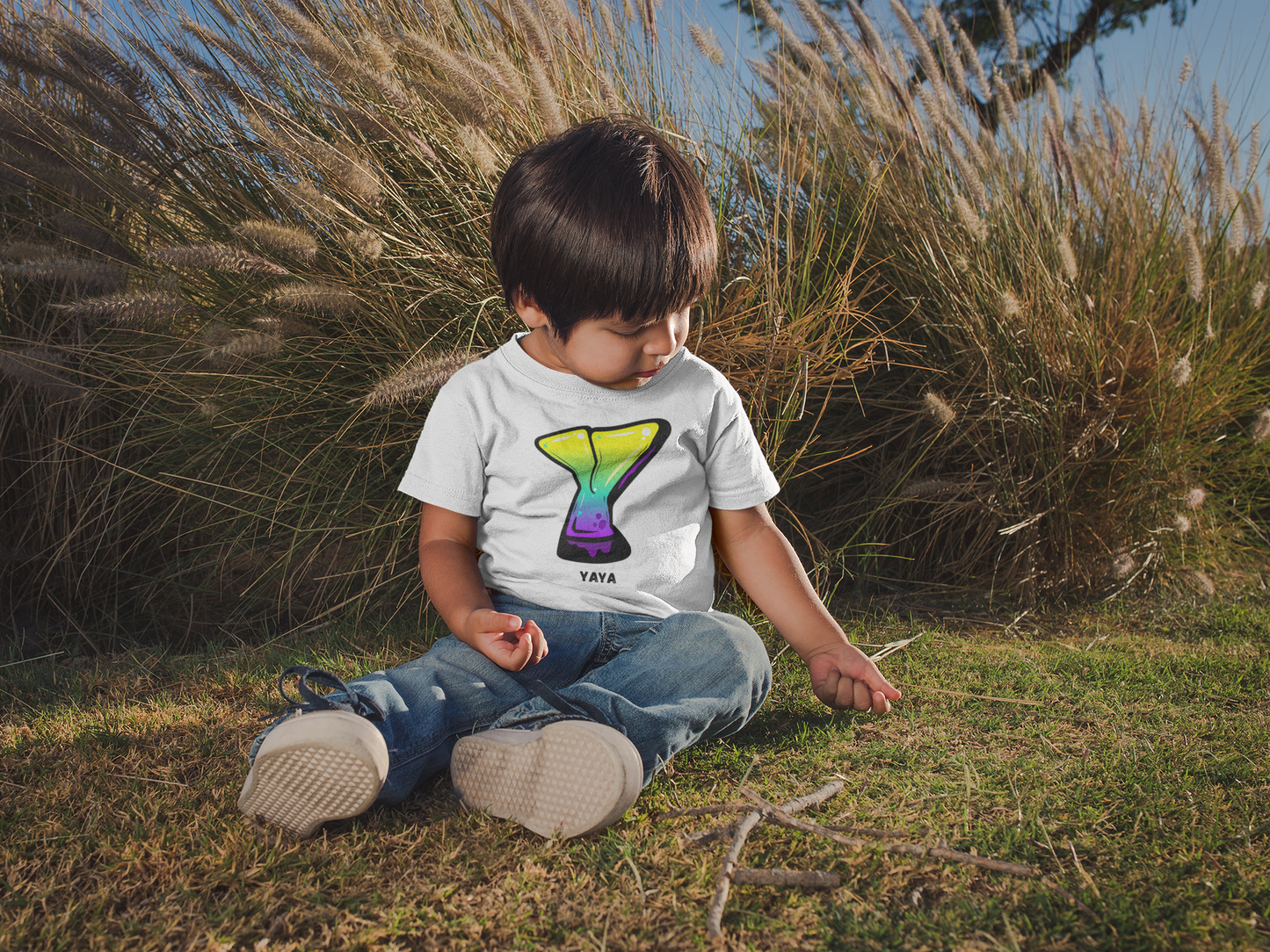 Personalised Toddler Tee Shirt with Name - Custom Fine Jersey Tee for Kids