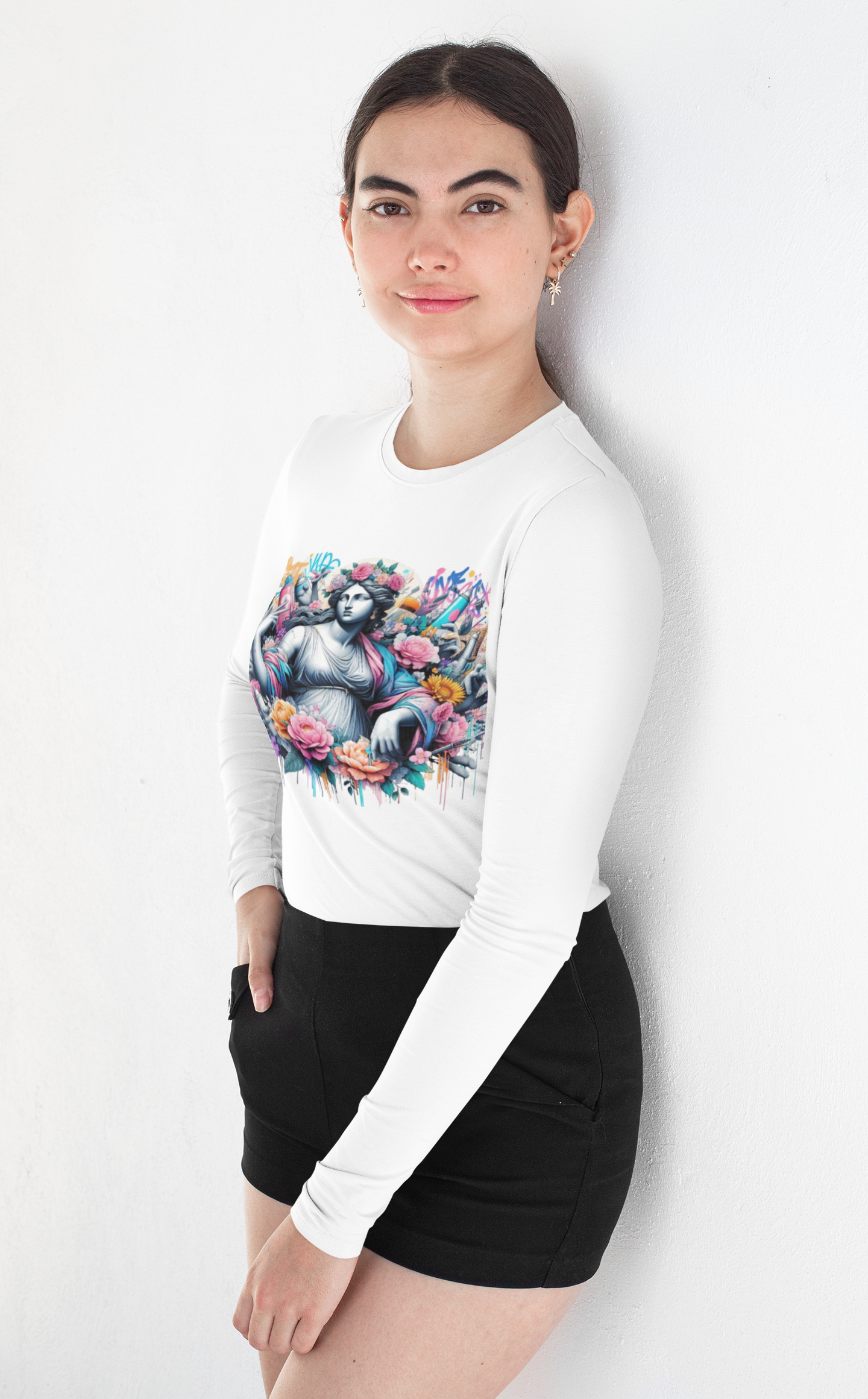 Long Sleeve Tee Venus Birth Contemporary Streetart Unisex Jersey