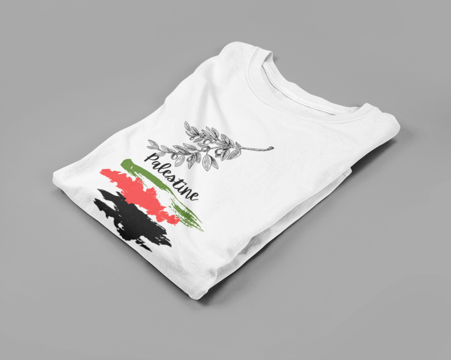 Palestine T-Shirt, Palestinian Flag Tee, Unisex Cotton Shirt, Elegant Middle Eastern Apparel, Patriotic Gift