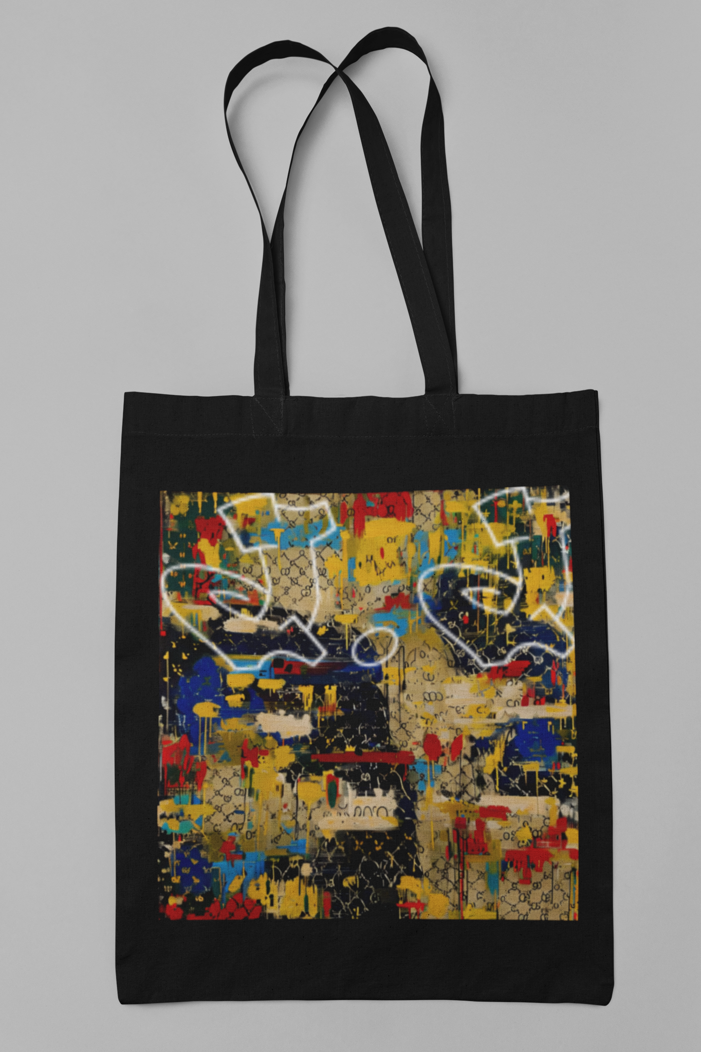 Graffiti Initials Cotton Tote Bag