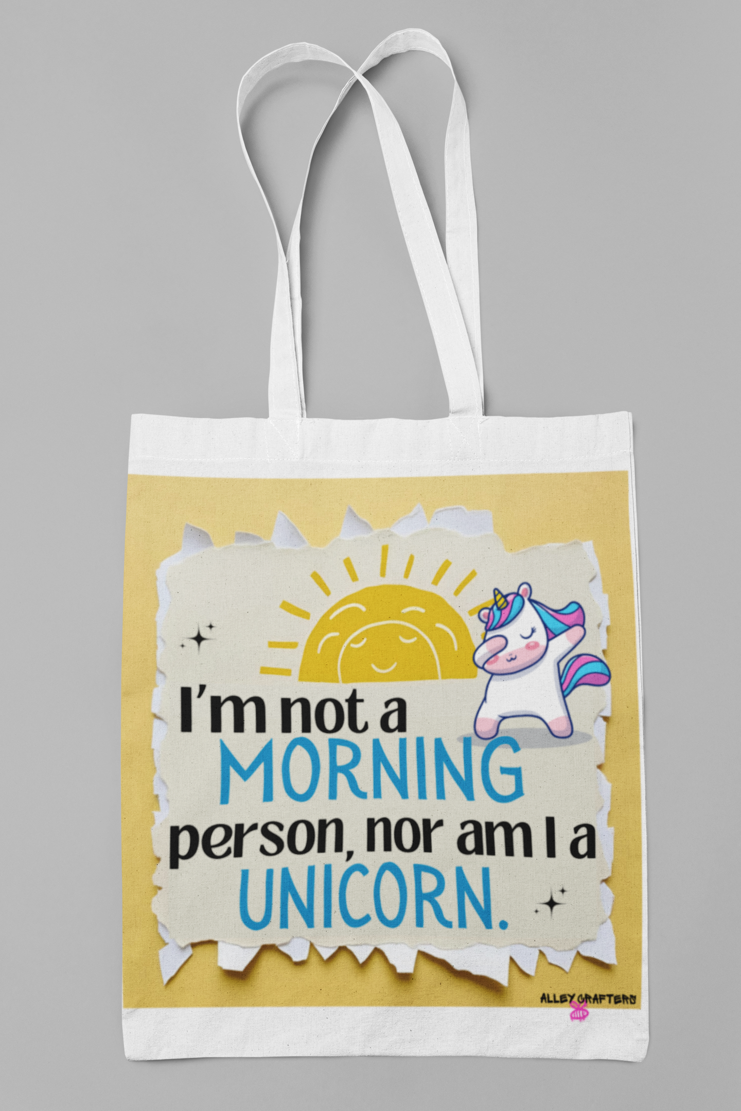 Funny Unicorn Canvas Tote Bag