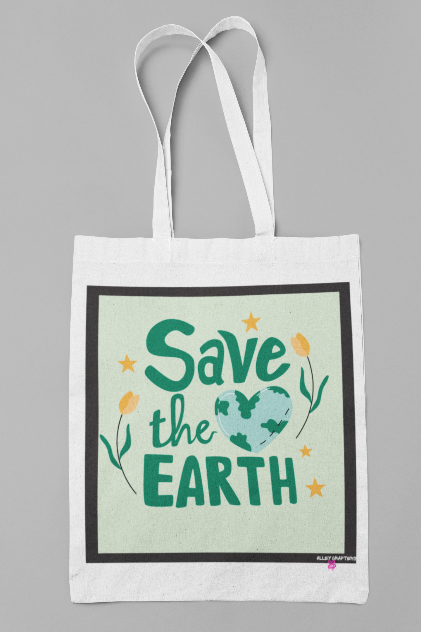 Save the Earth Design Tote Bag