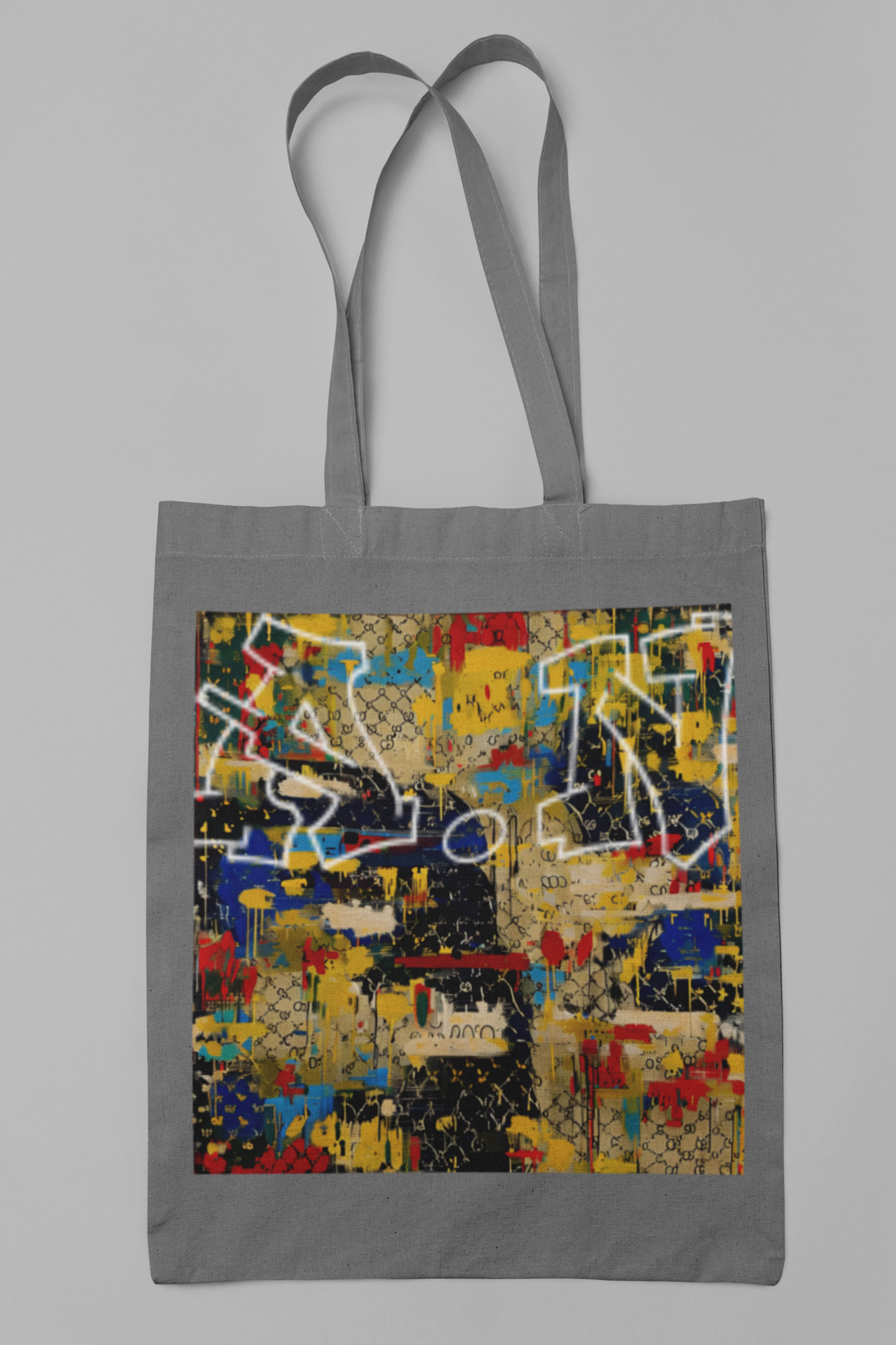 Graffiti Initials Cotton Tote Bag
