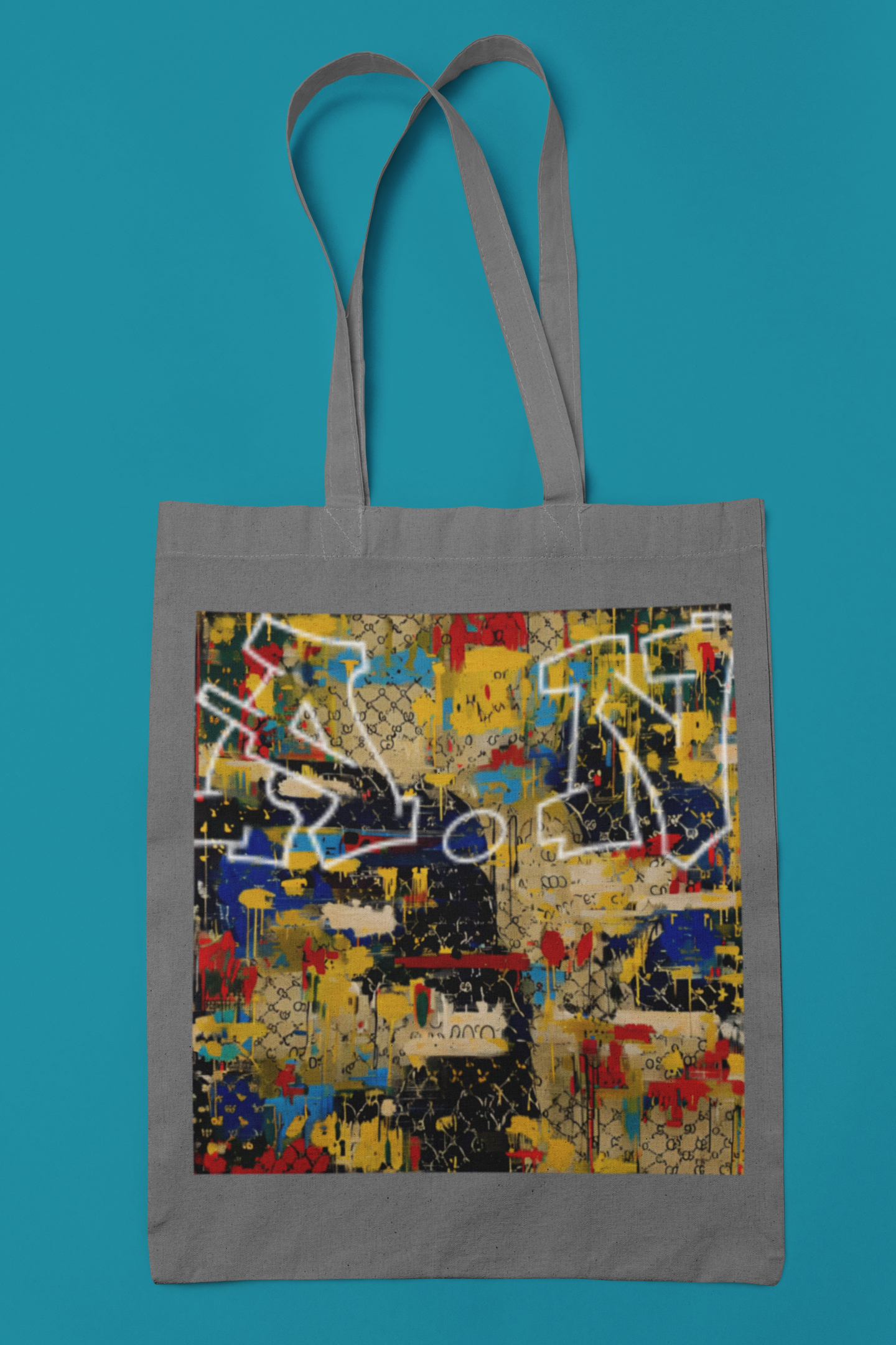 Graffiti Initials Cotton Tote Bag