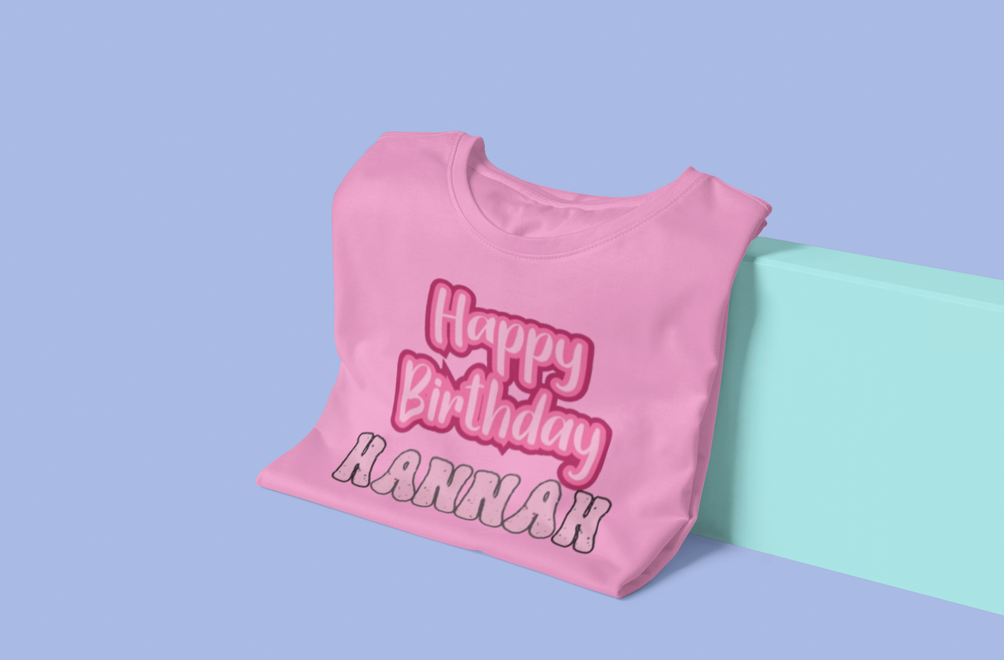 Kids Tee Personalised Name Happy Birthday T-Shirt