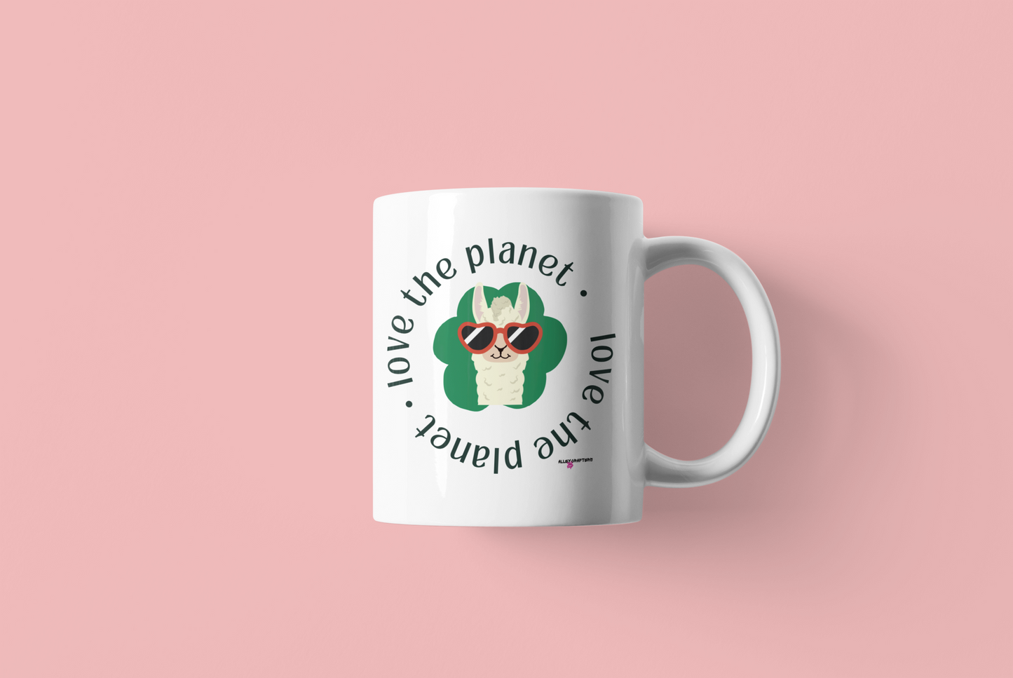 Love the Planet Llama Mug