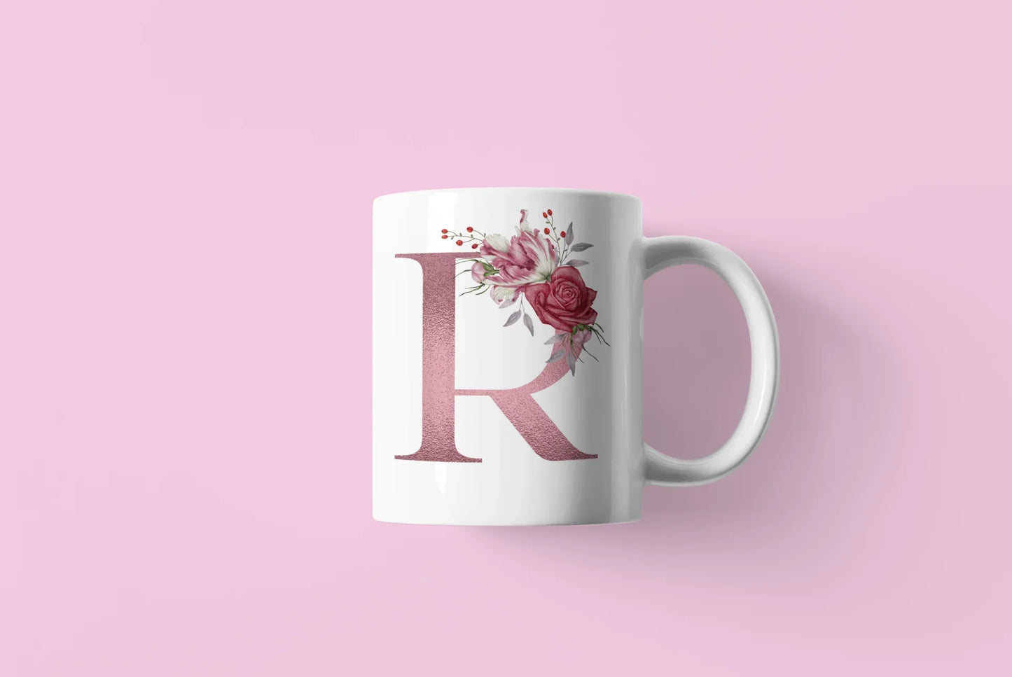 Personalised Name Mug - Floral - Alley Crafters