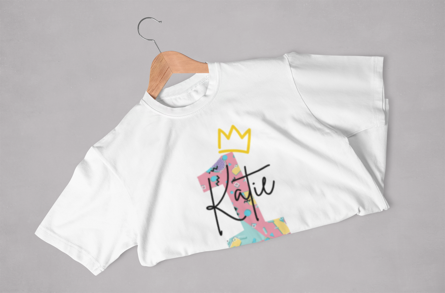 Colourful Crown One Birthday Tee for Infants