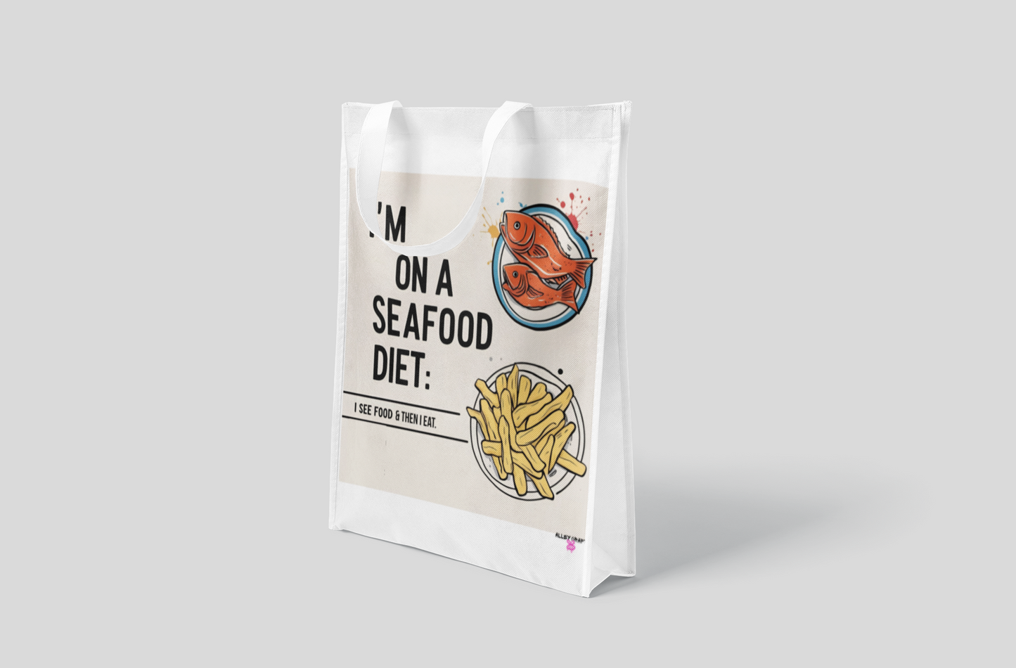 Quirky Seafood Diet Tote Bag