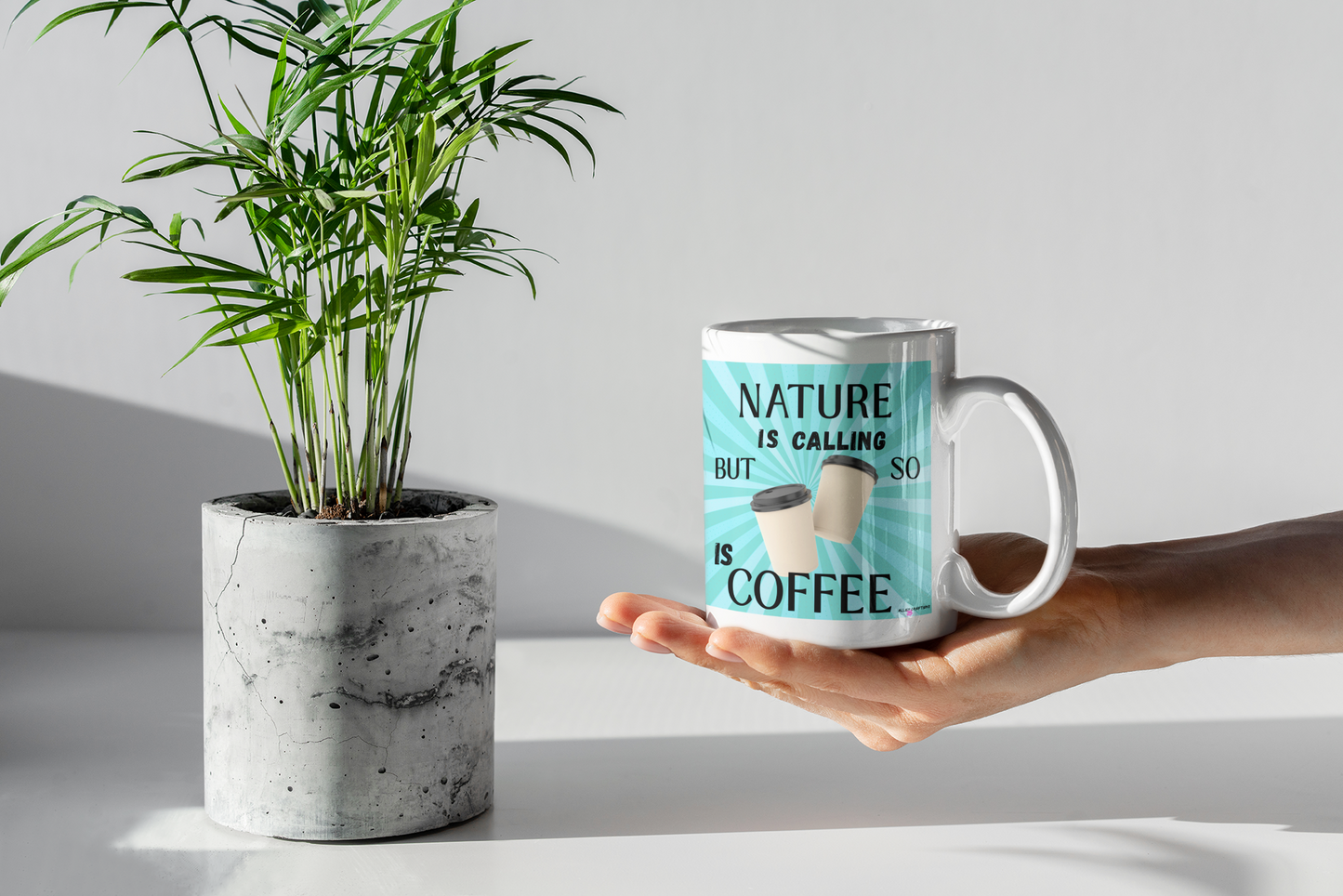 Nature Is Calling, But So Is Coffee Mug