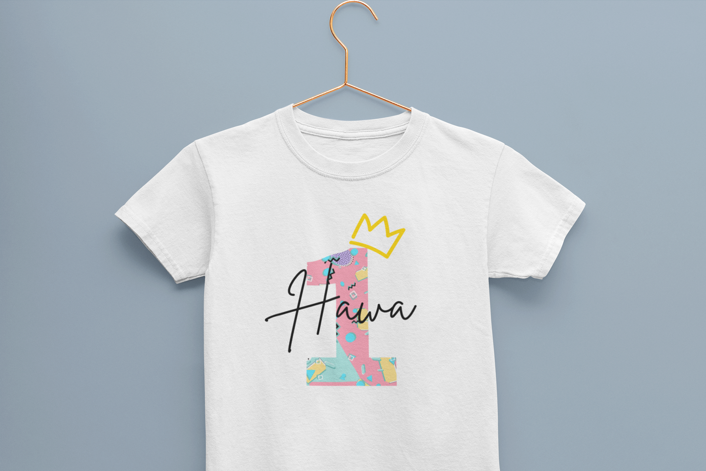 Colourful Crown One Birthday Tee for Infants