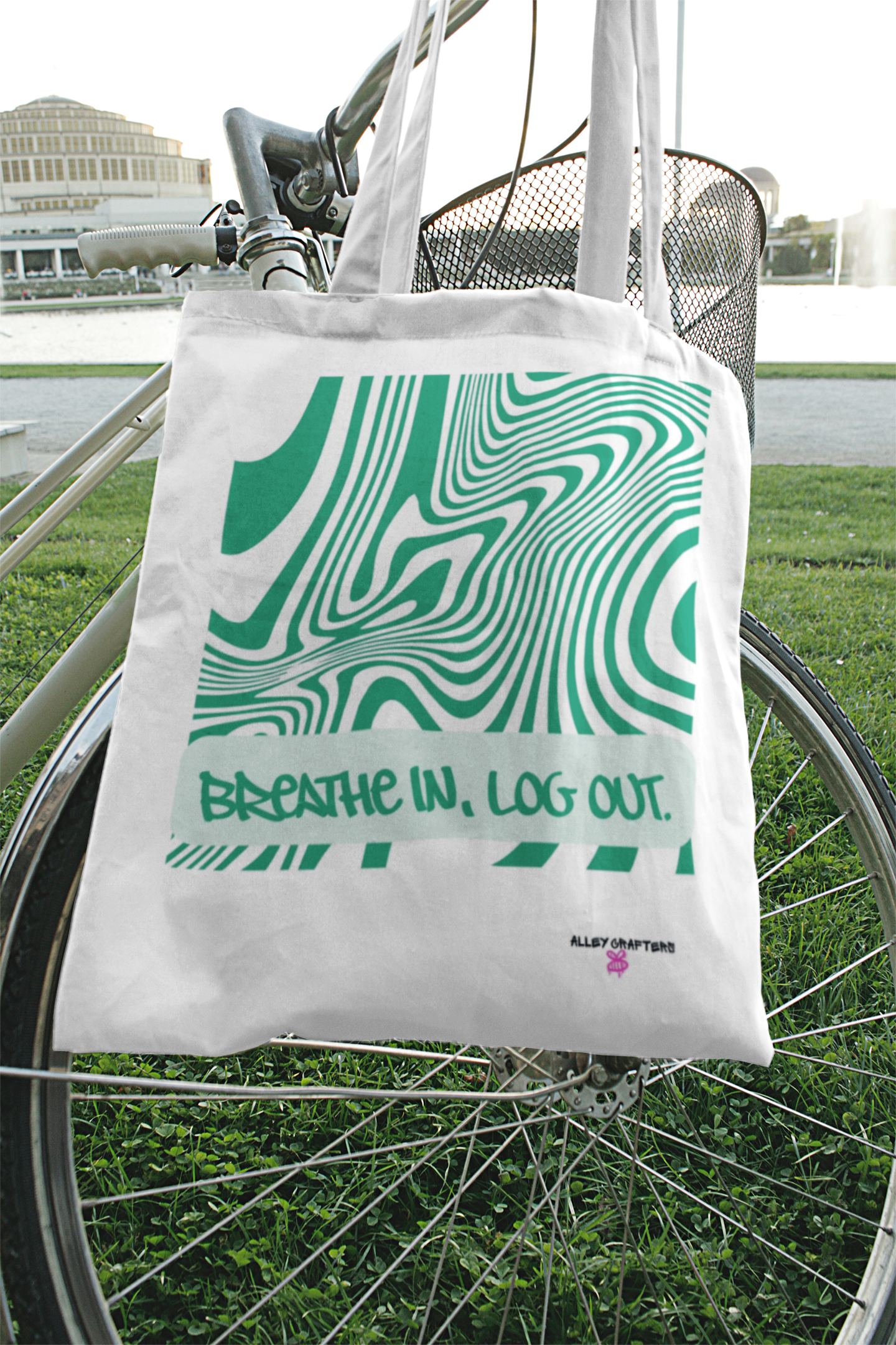 Breathe In, Log Out - Tote Bag