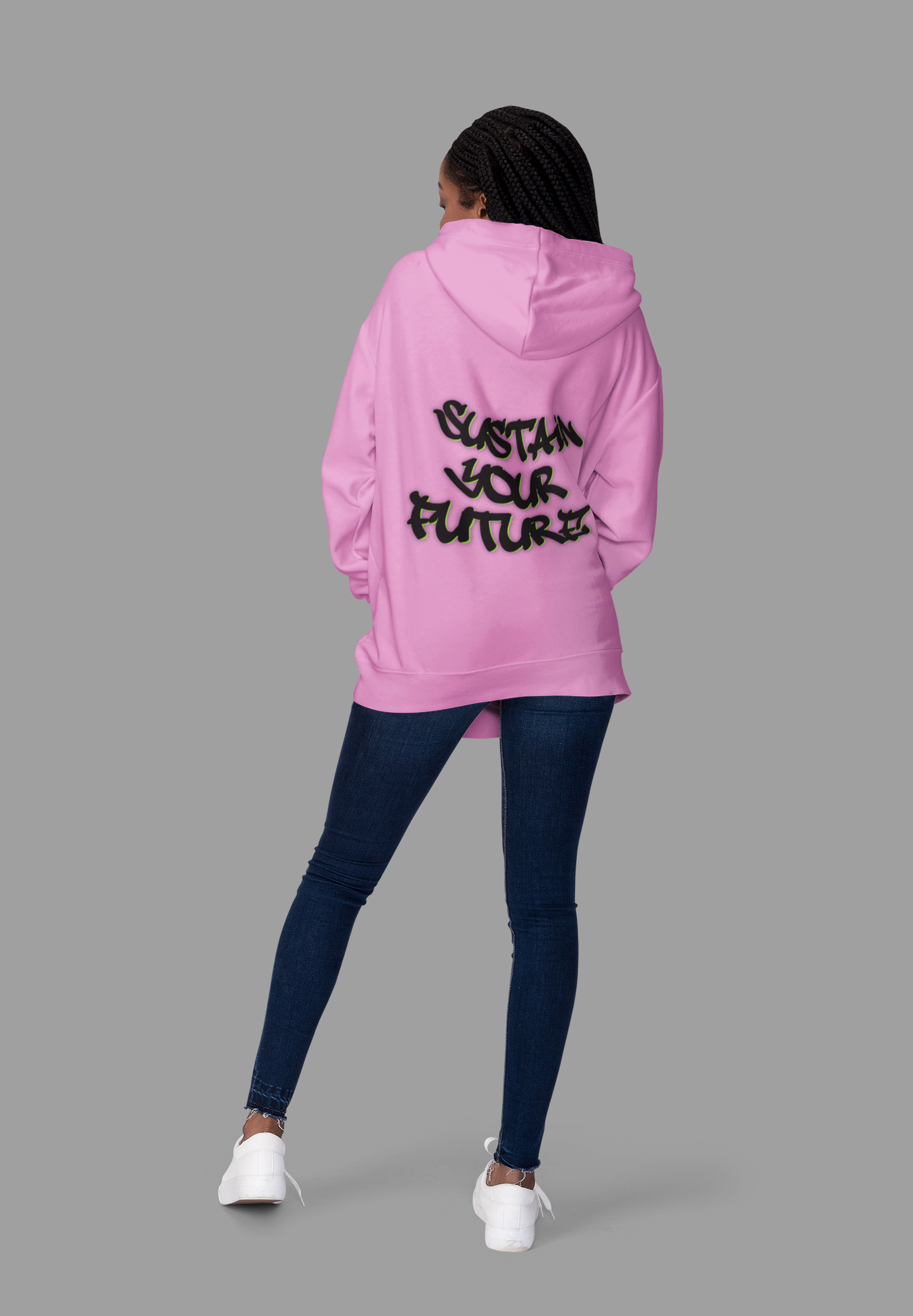 Sustainable Hooded Sweatshirt - Sustain Your Future Design