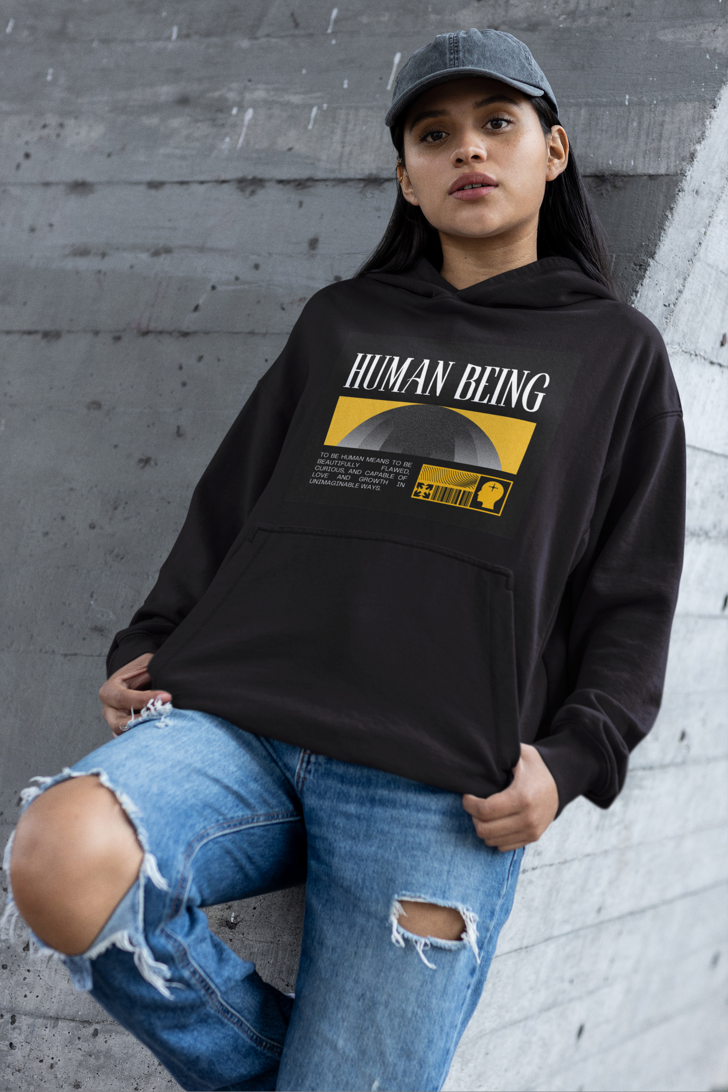 Human Being Hooded Sweatshirt