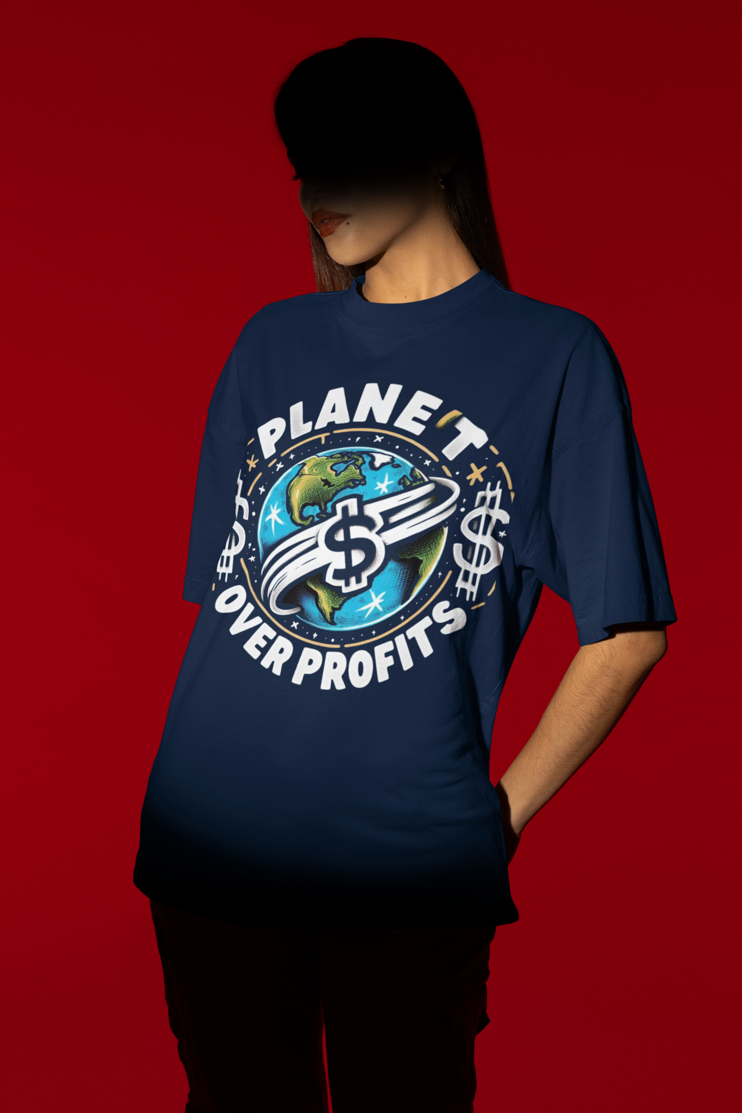 T-Shirt Planet Over Profits Eco-Friendly Unisex Softstyle