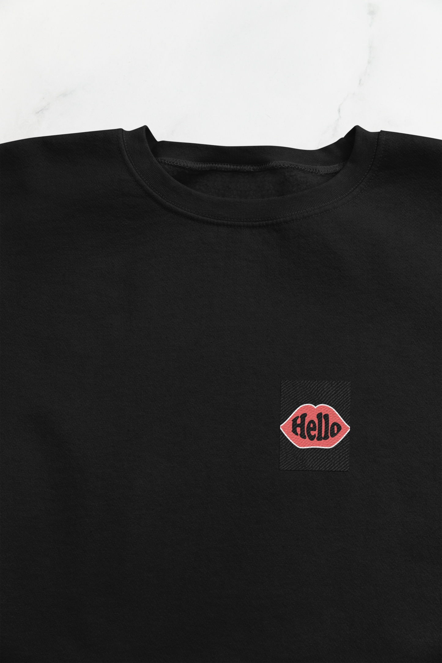 Embroidered Retro Lip Sweatshirt