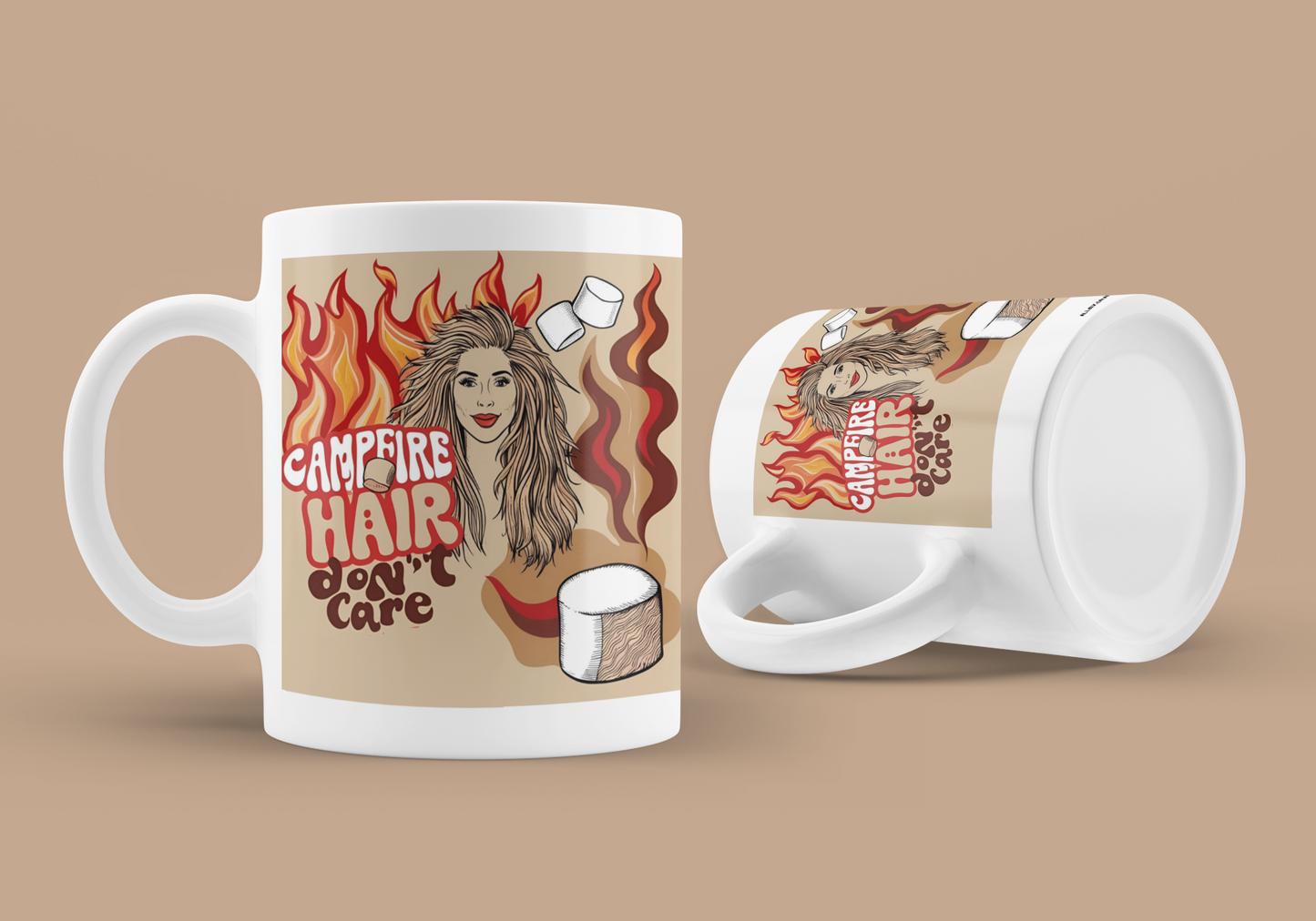 Campfire Hair, Don't Care - Mug
