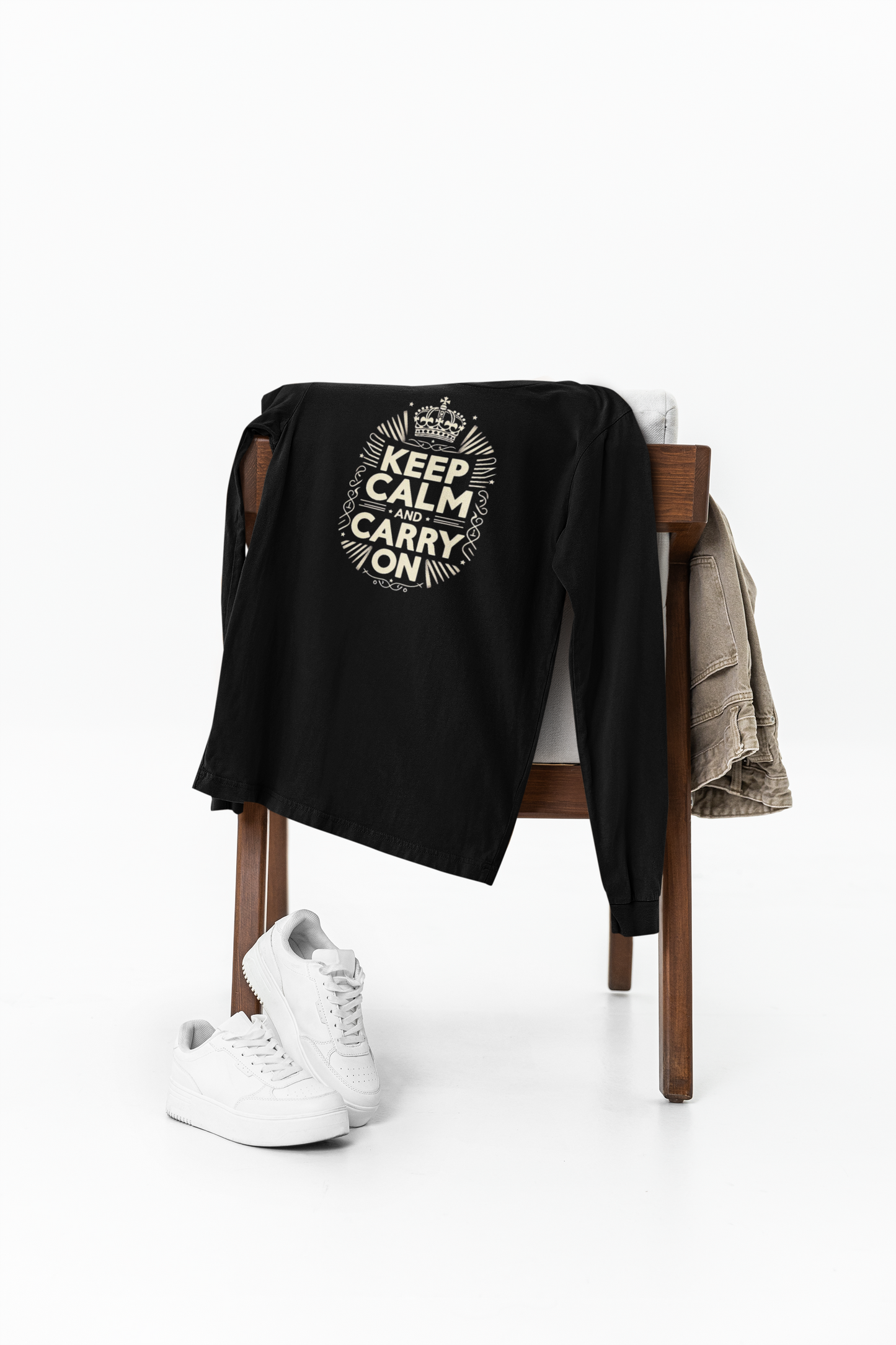 Long Sleeve Tee - Keep Calm & Carry On Design
