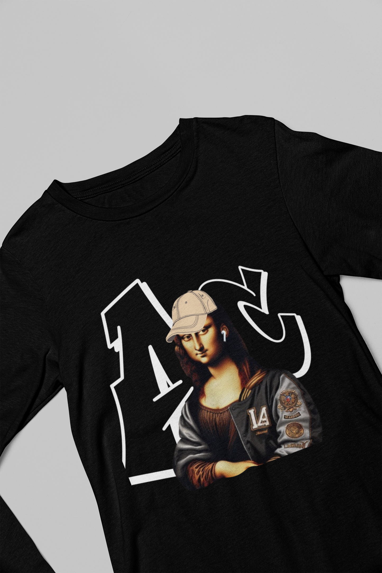 Streetwear Long Sleeve Tee featuring Mona Lisa