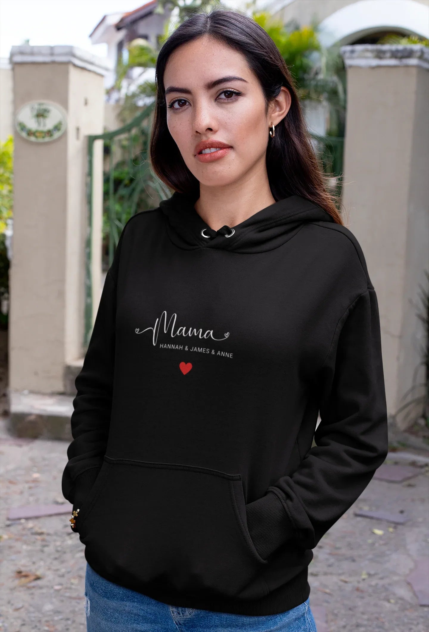 Hooded Sweatshirt Mama to- Custom Name Personalised Gift - Alley Crafters