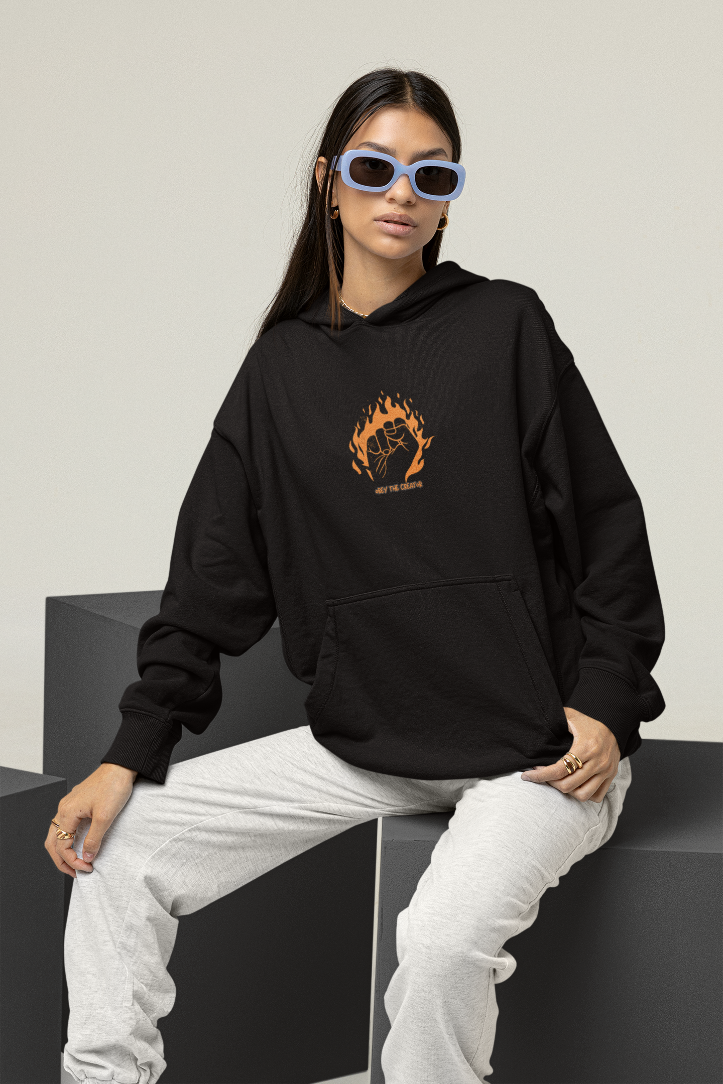 Hooded Sweatshirt - Obey the Creator Design