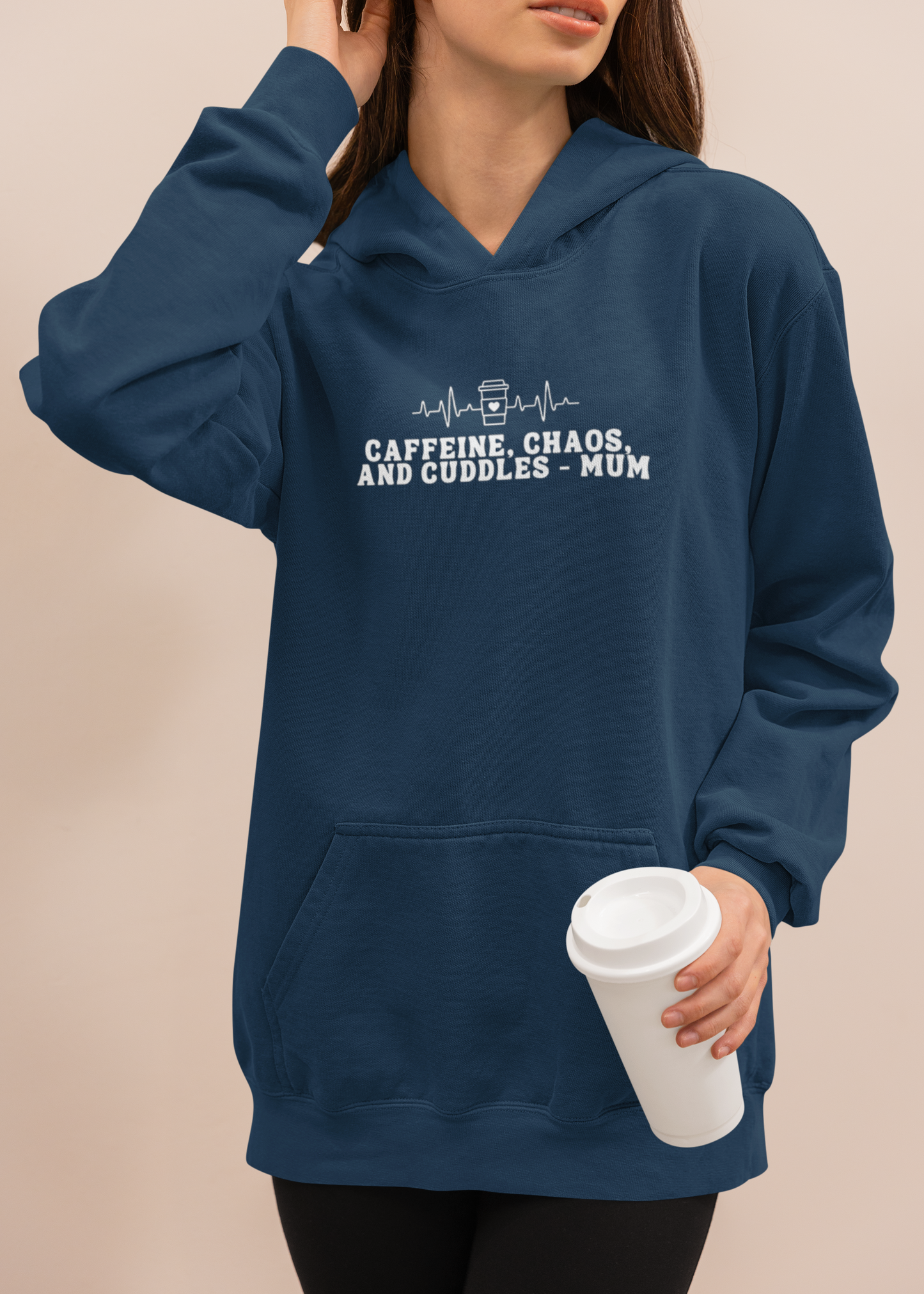 Caffeine, Chaos, and Cuddles Hoodie - Personalised Heavy Blend Sweatshirt