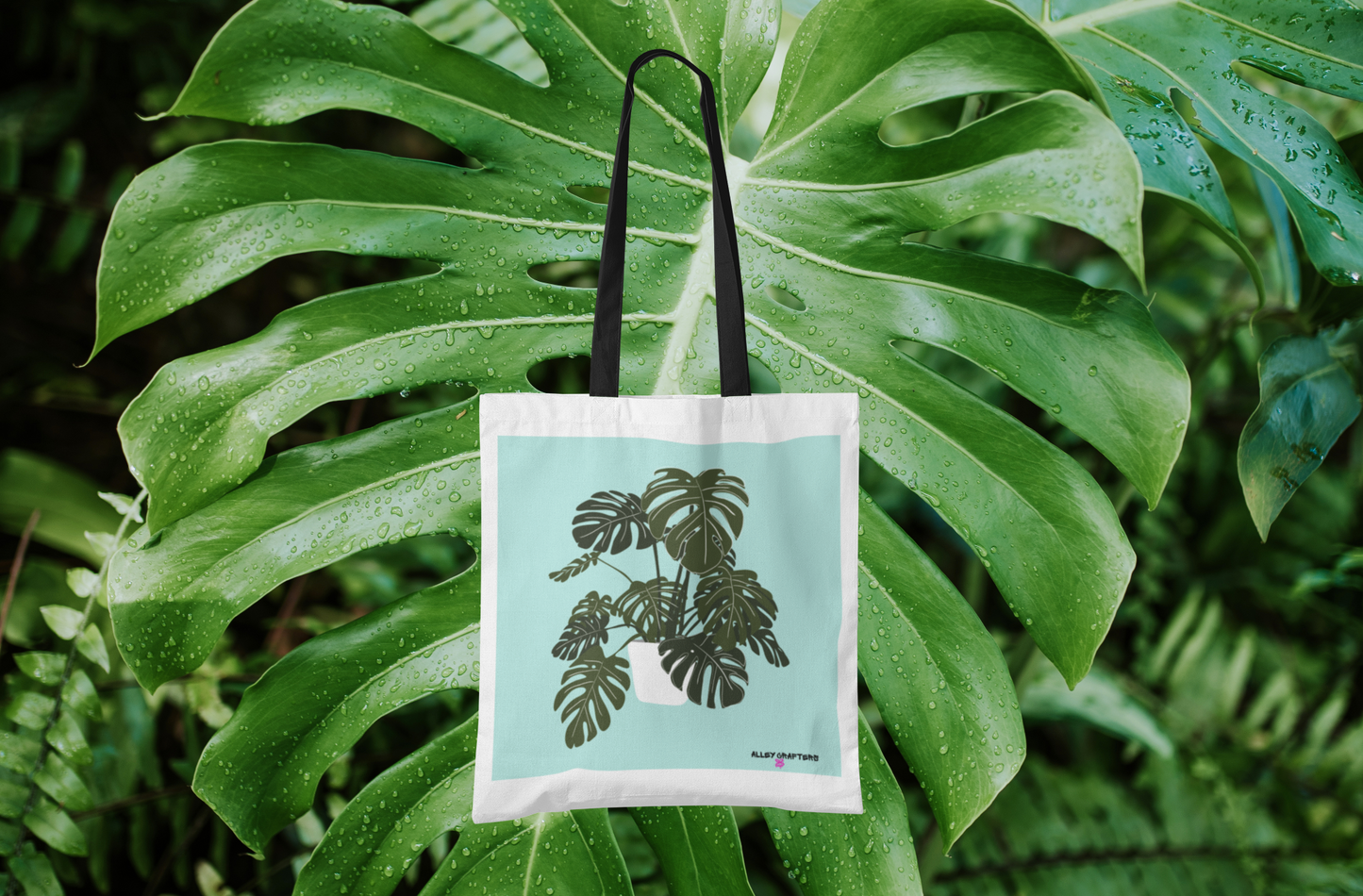 Tropical Monstera -Tote Bag