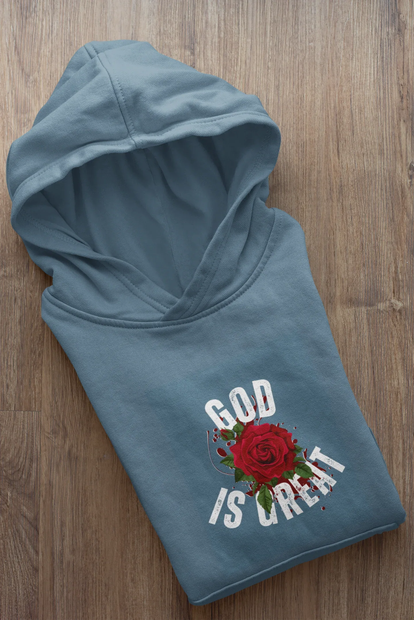 Unisex Hooded Sweatshirt with 'God is Great' Design - Alley Crafters