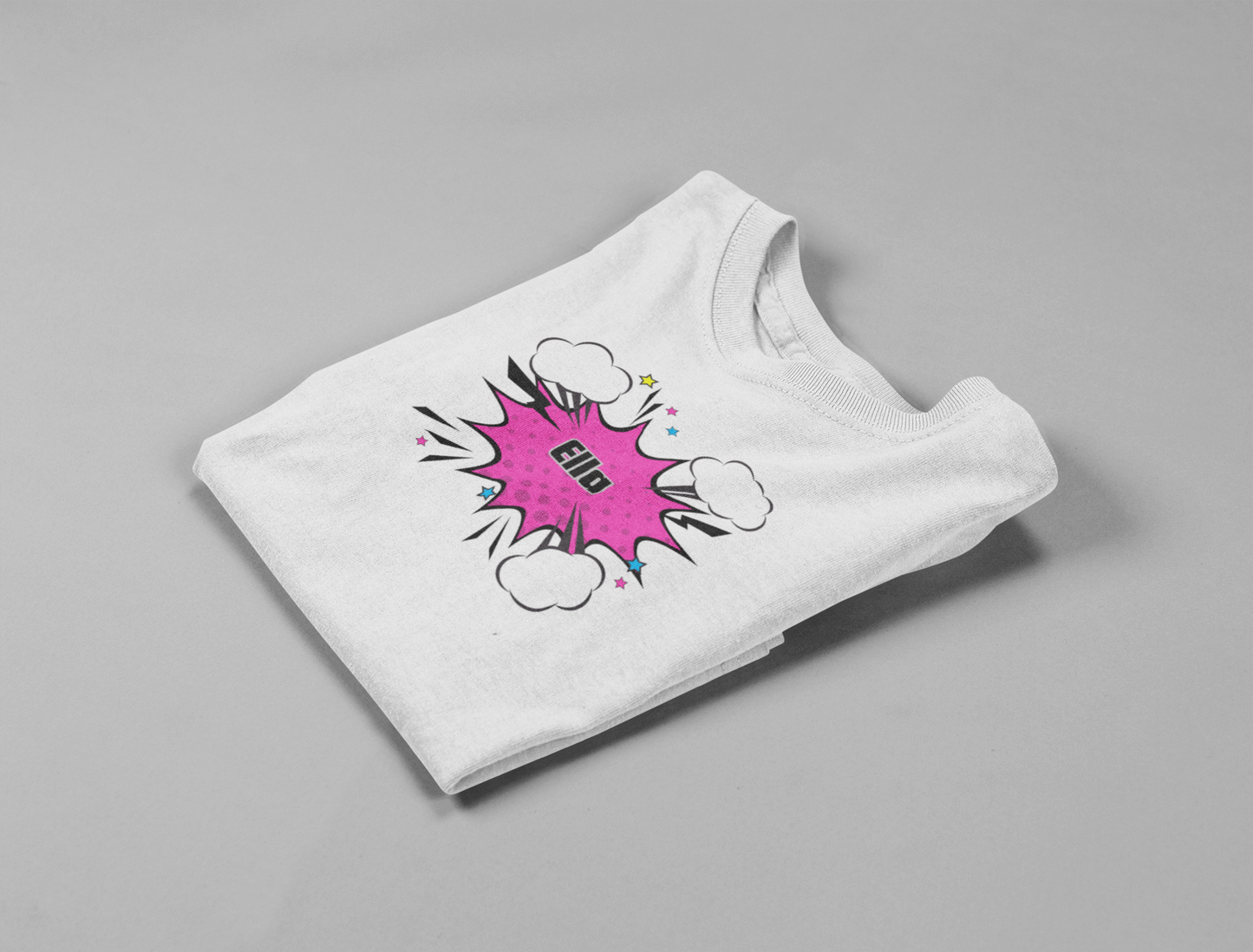 Kids Tee - Pop Art Speech Bubble Personalised Name