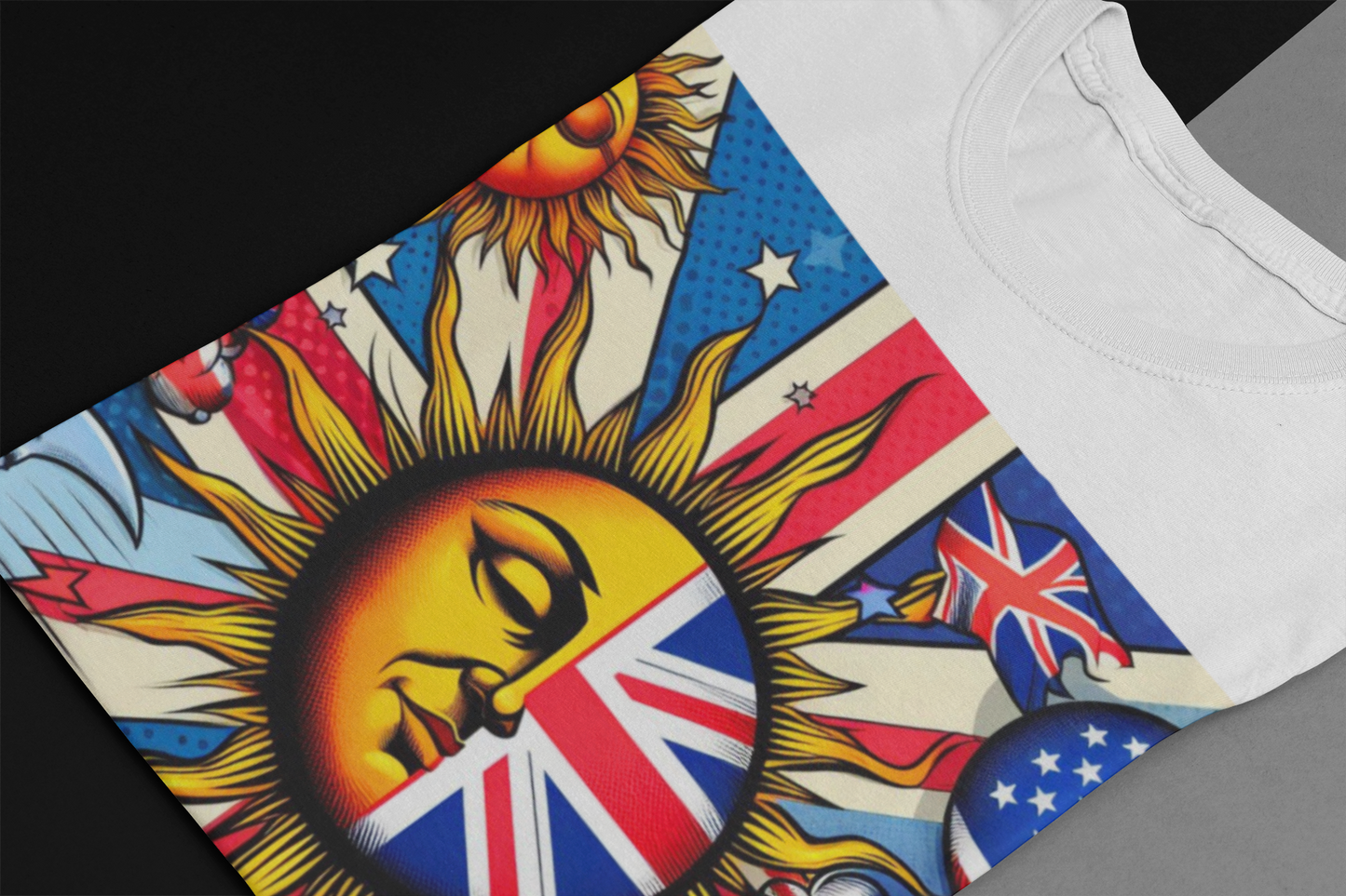 UK Flag with Sun T-Shirt