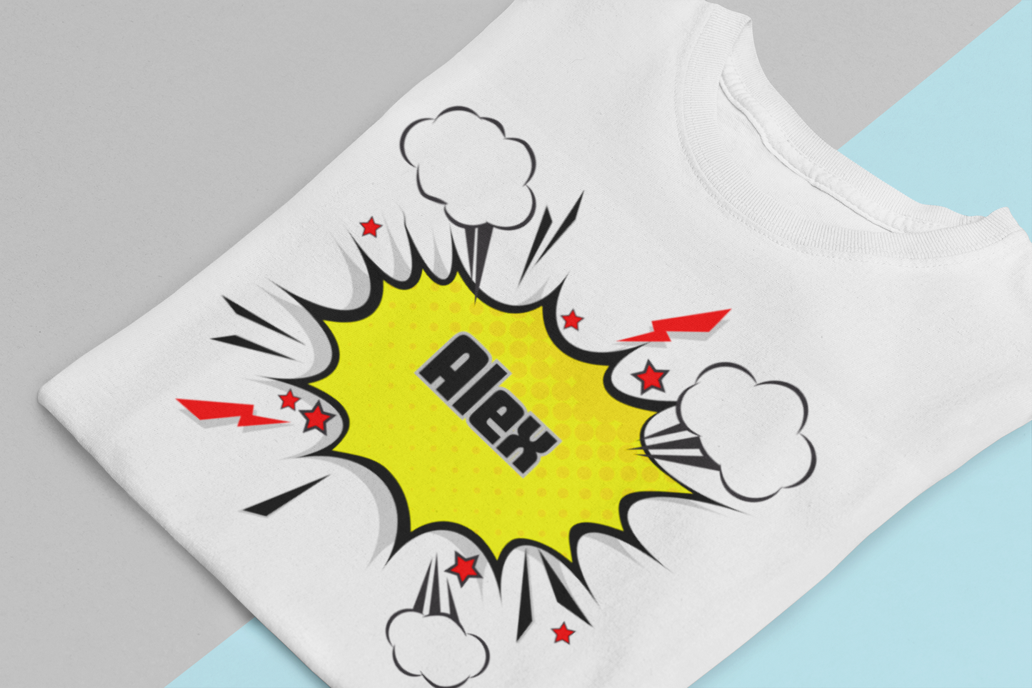 Kids Tee - Personalised Name Pop Art Speech Bubble Design