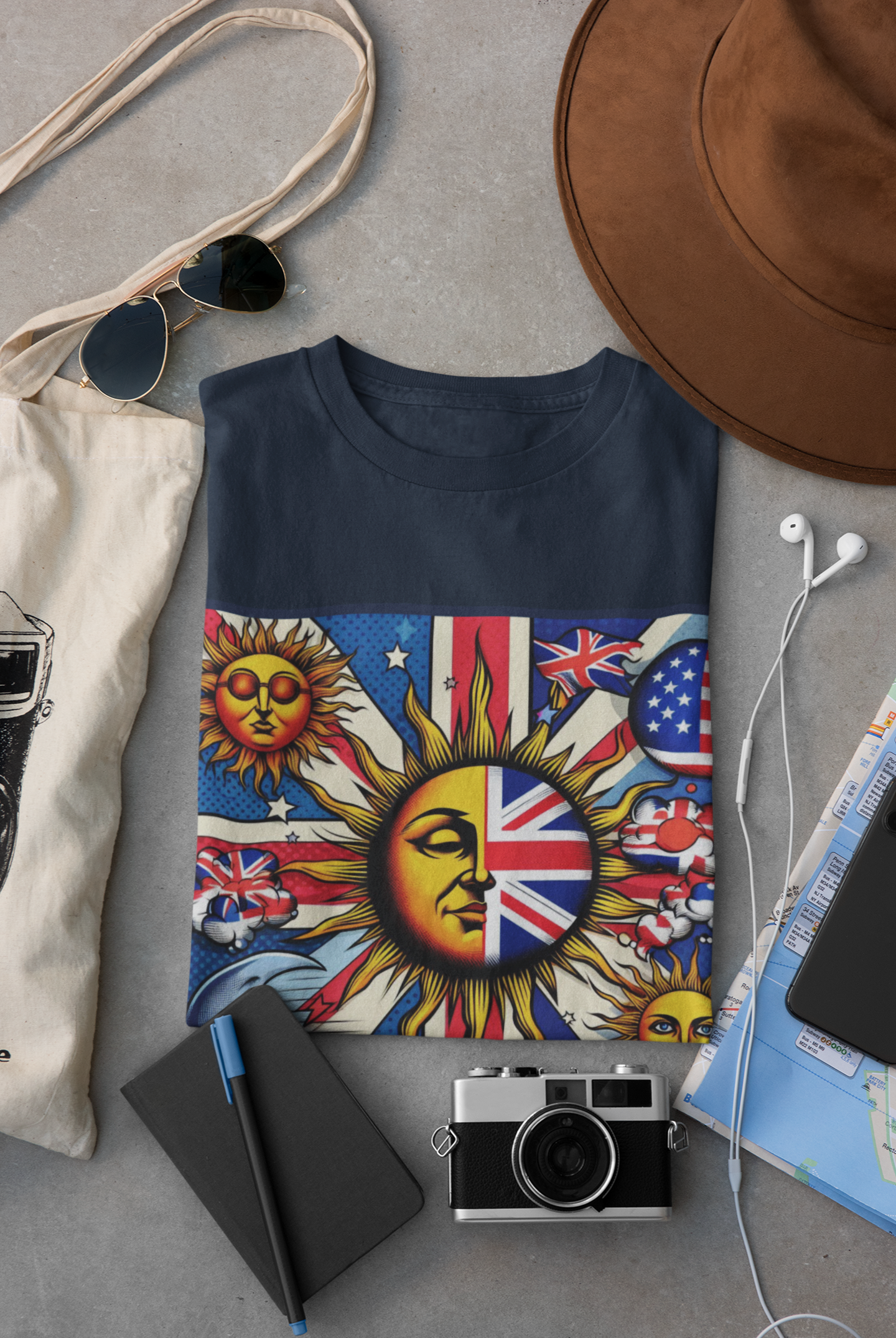 UK Flag with Sun T-Shirt