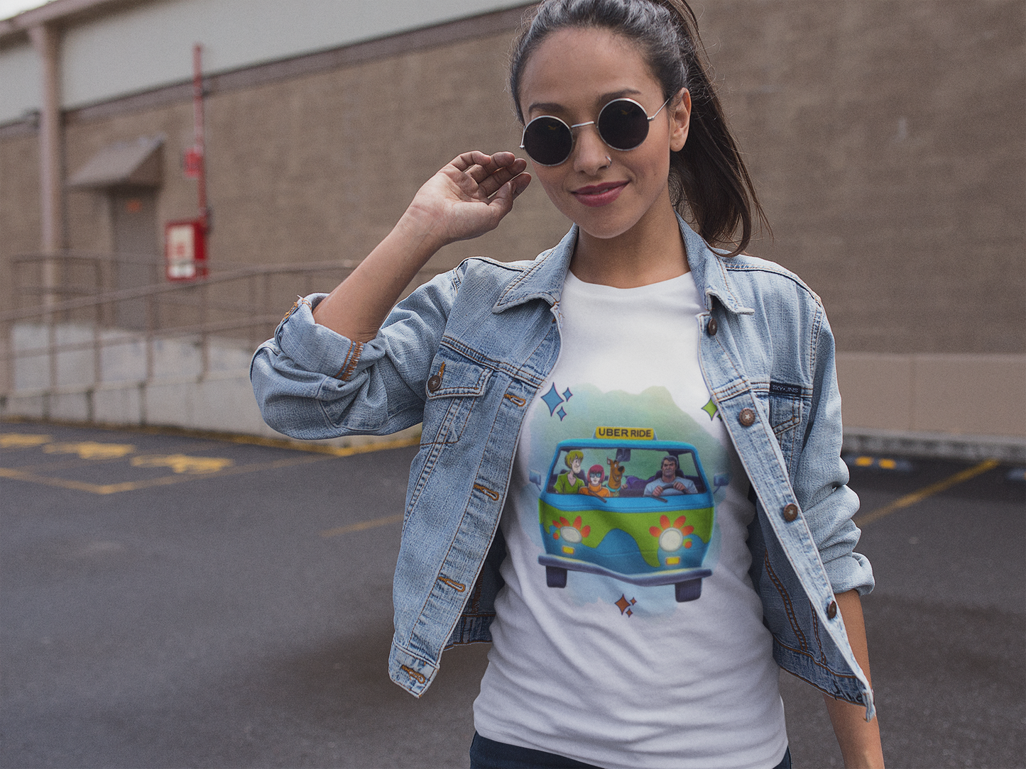 Unisex Long Sleeve Tee - Scooby Doo Mystery Machine Uber Adventure Shirt