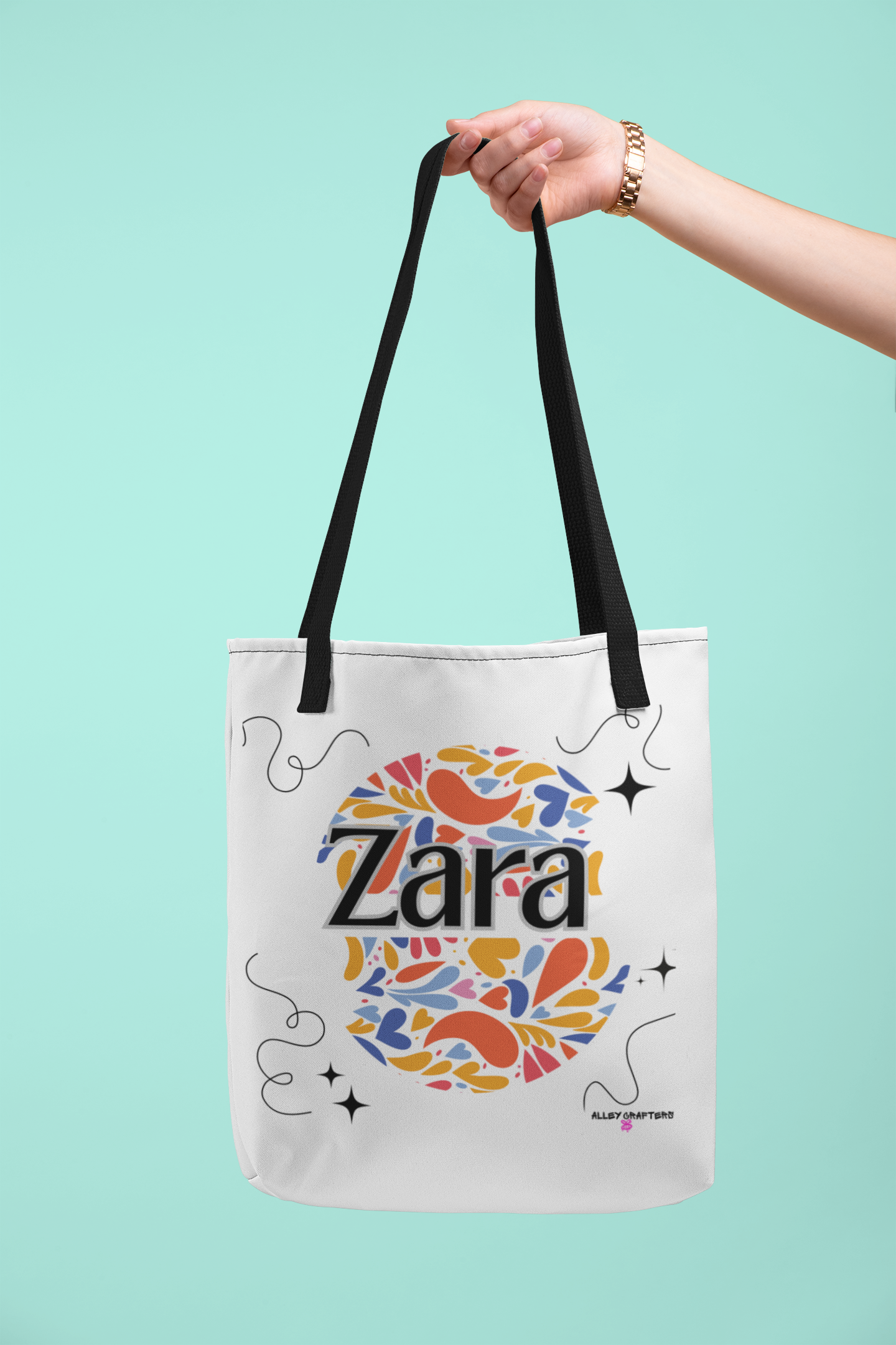 Your Name in Bloom – Personalised Floral Tote