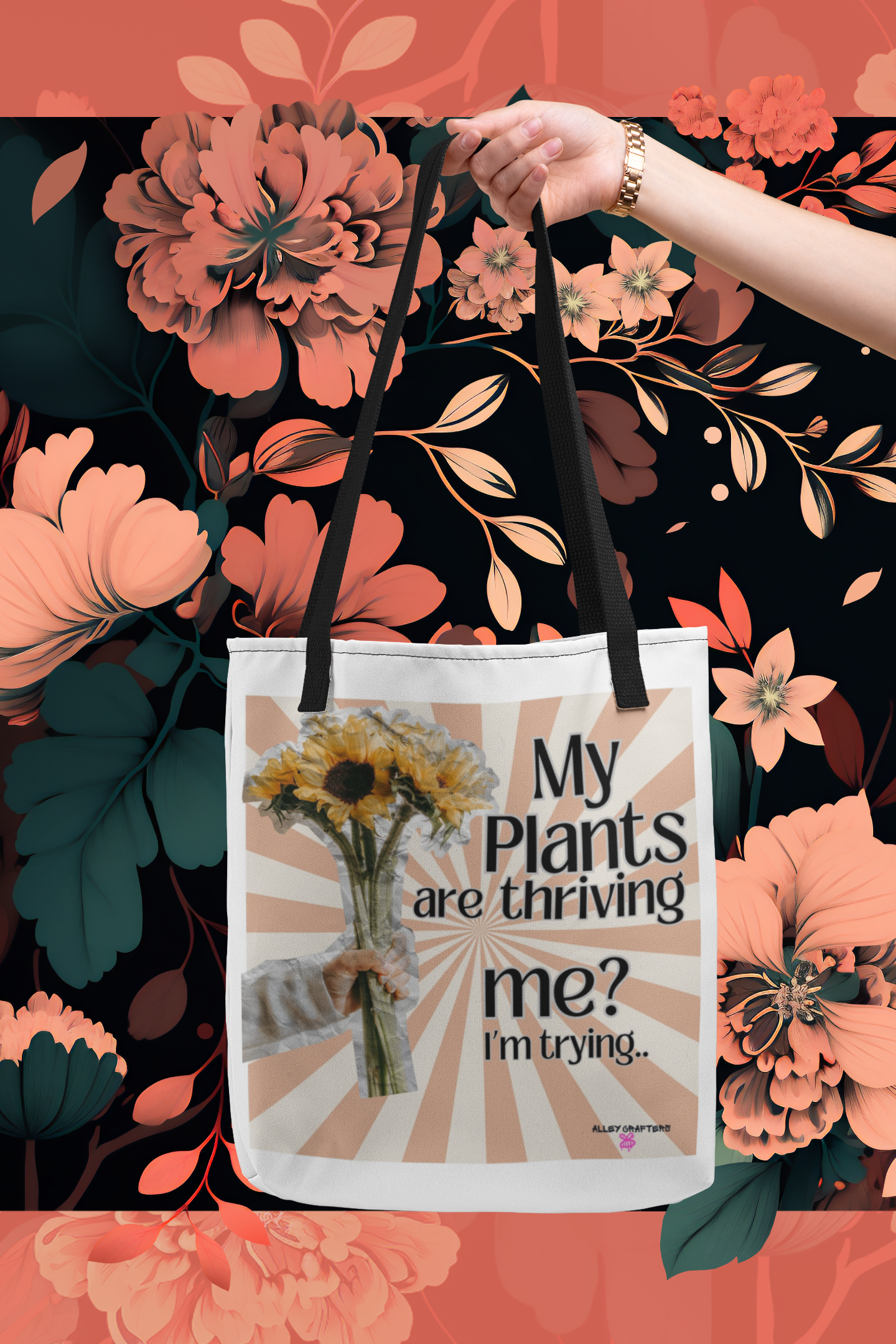 My Plants Are Thriving, Me? I'm Trying. Tote Bag
