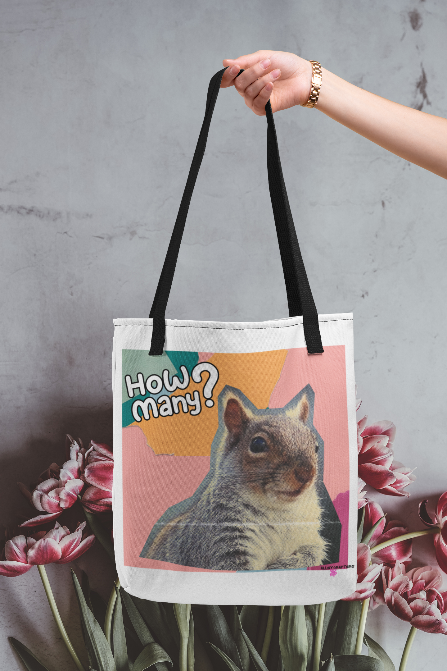 Funny Squirrel Canvas Tote Bag