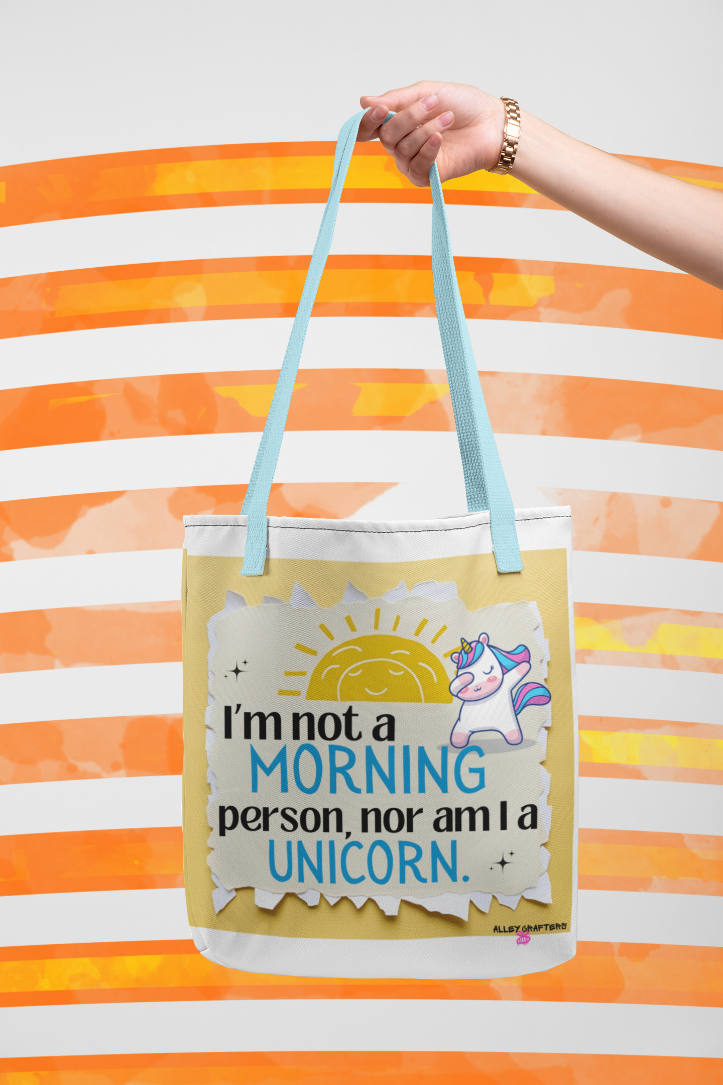 Funny Unicorn Canvas Tote Bag