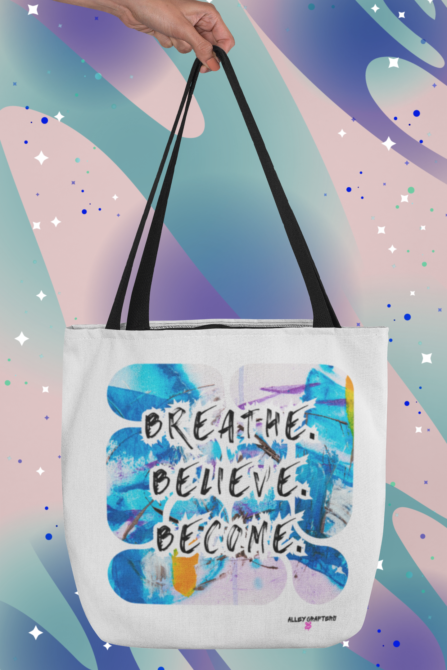 Breathe. Believe. Become–Tote Bag