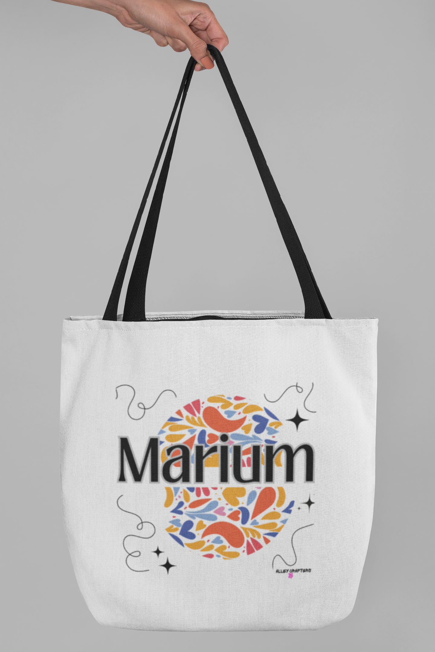 Your Name in Bloom – Personalised Floral Tote