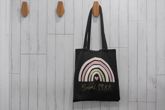 Personalised Name and Year Cotton Tote Bag