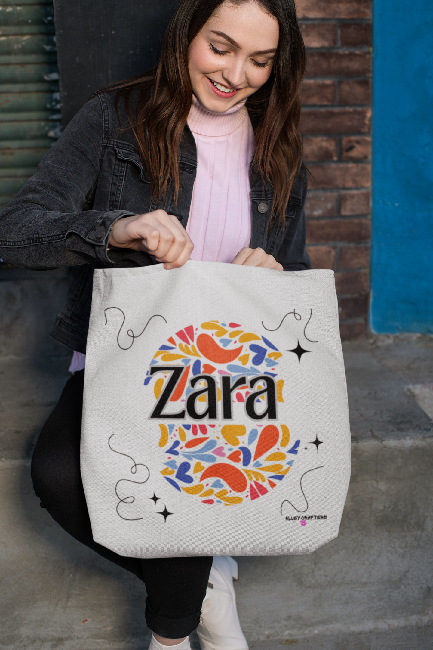 Your Name in Bloom – Personalised Floral Tote