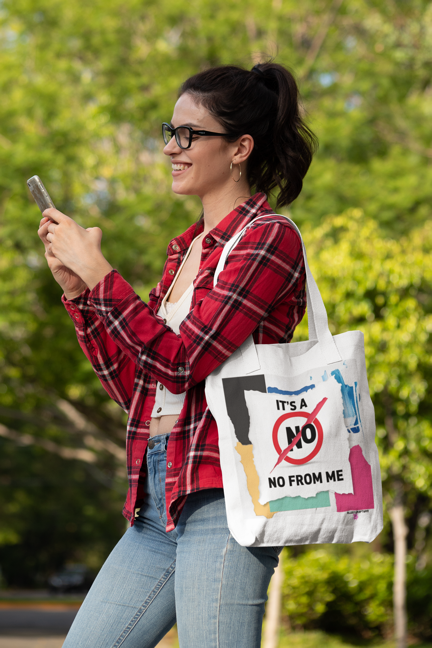 It’s a No From Me Collage Tote Bag