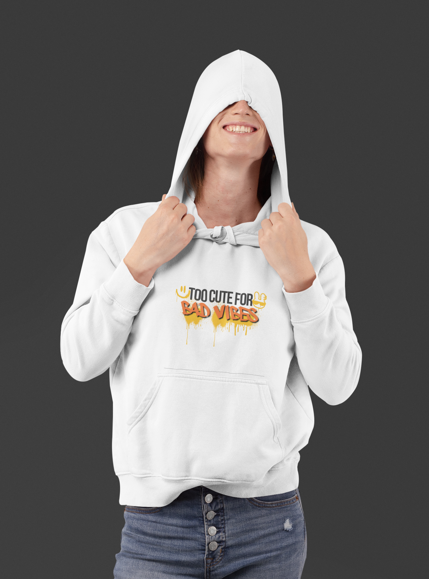 Unisex Hoodie - Too Cute for Bad Vibes