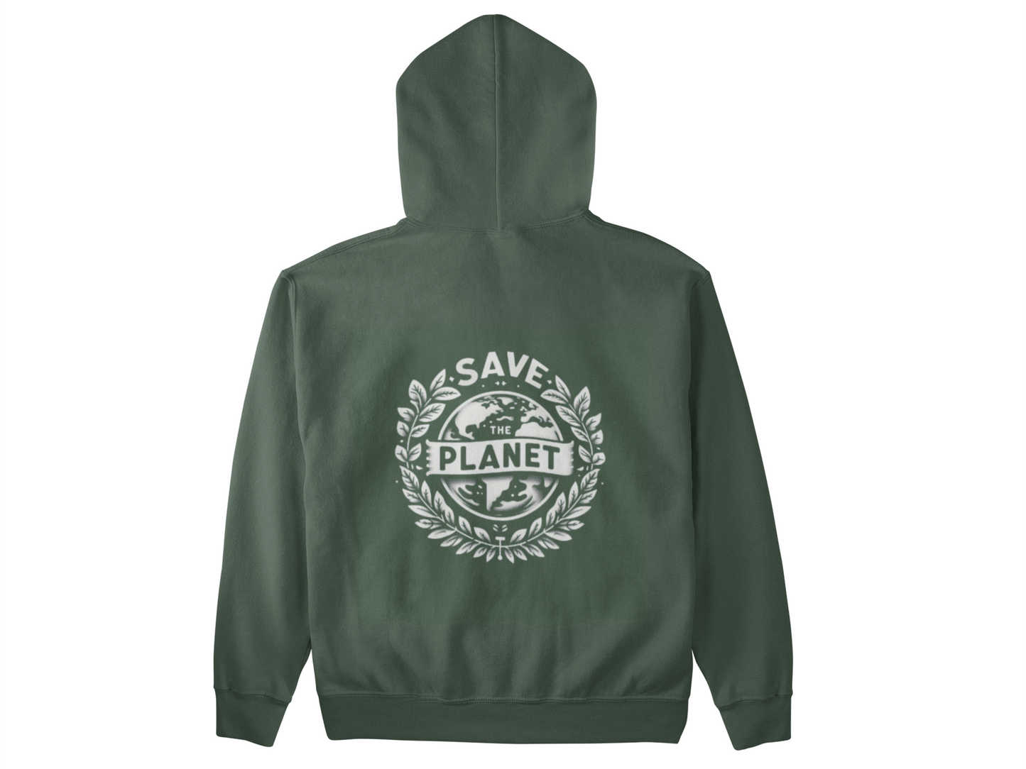 Hooded Sweatshirt - Save the Planet Eco-Friendly Design