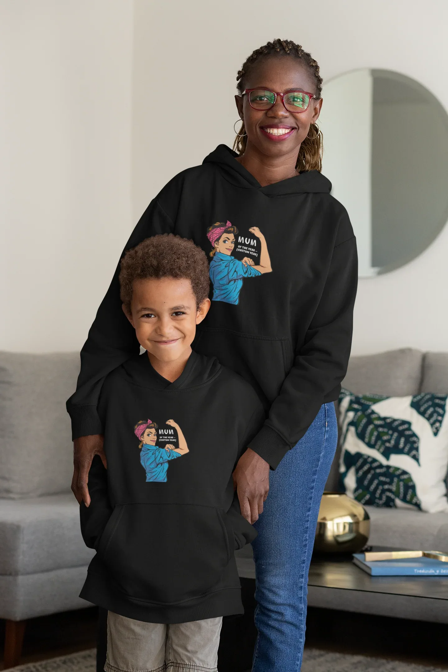 Personalised Mum of the Year Hoodie Sweatshirt - Alley Crafters