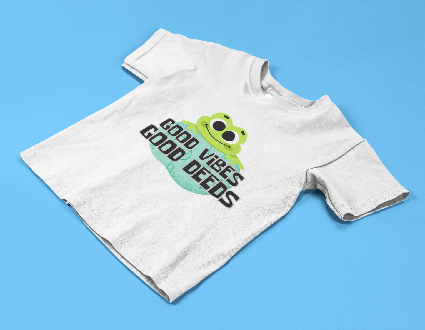 Good Vibes & Good Deeds Toddler Tee - Fun and Positive Short Sleeve Shirt