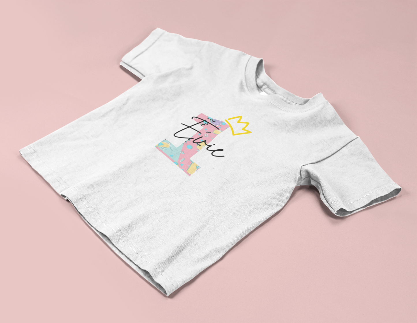 Colourful Crown One Birthday Tee for Infants