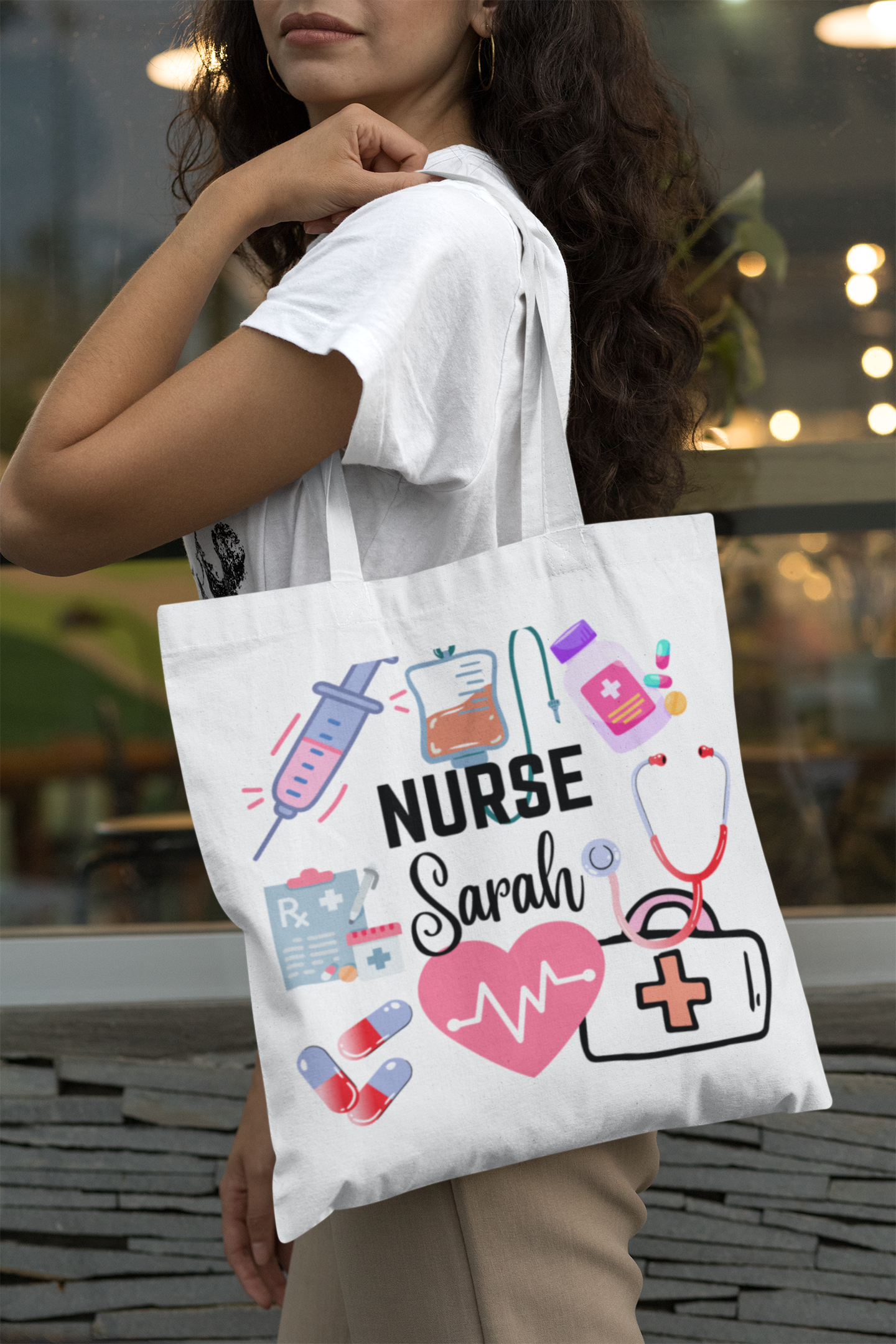Personalised Job Profession Tote Bag with Name - Cotton Tote